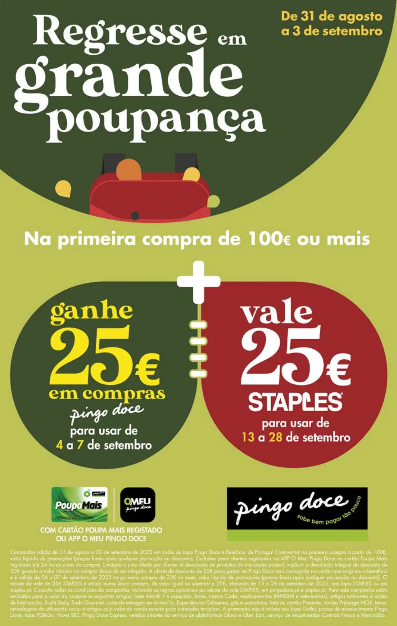 Antevis&atilde;o Folheto Pingo Doce fim-de-semana (1 a 4 setembro)