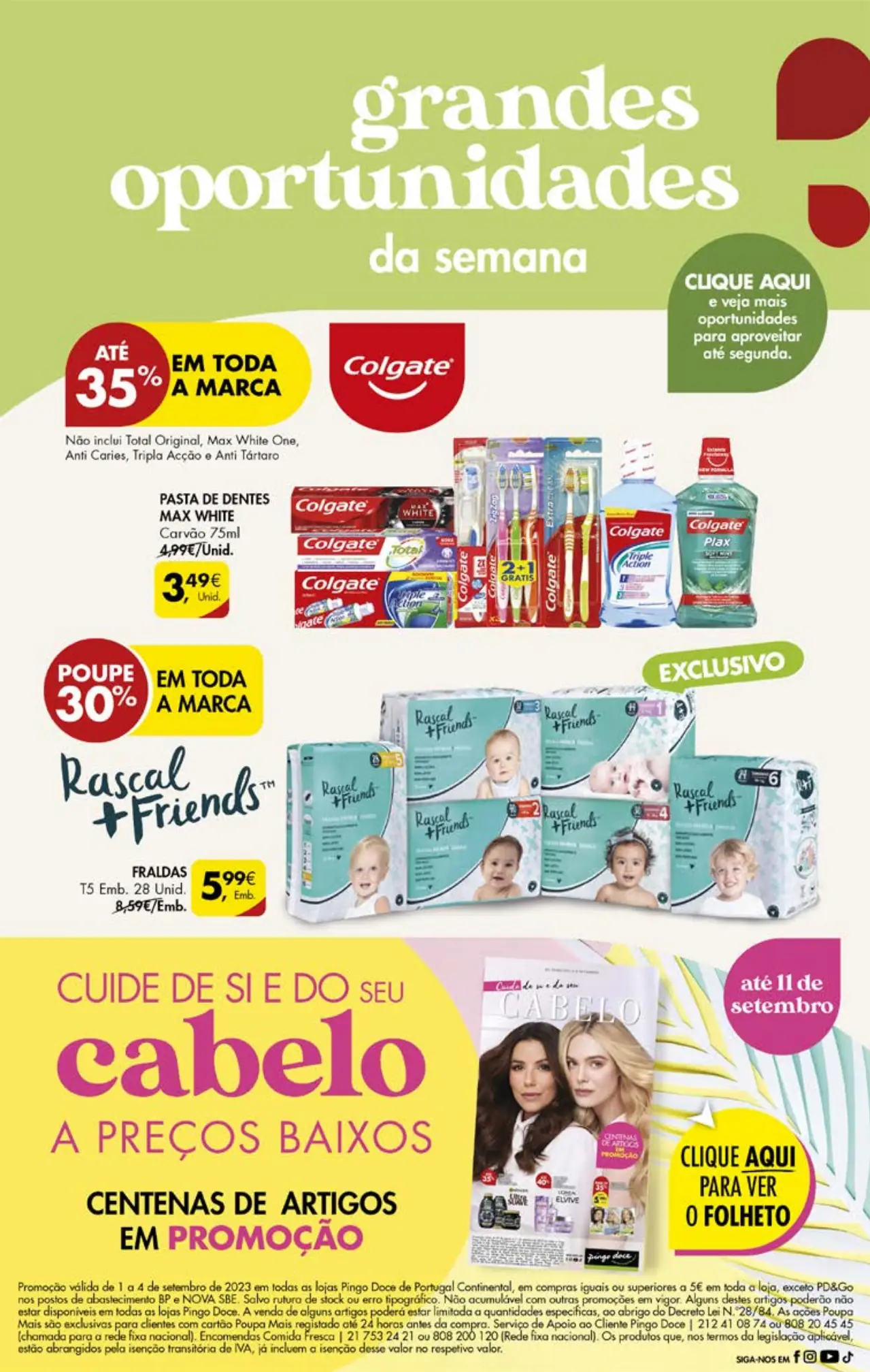 Antevis&atilde;o Folheto Pingo Doce fim-de-semana (1 a 4 setembro)