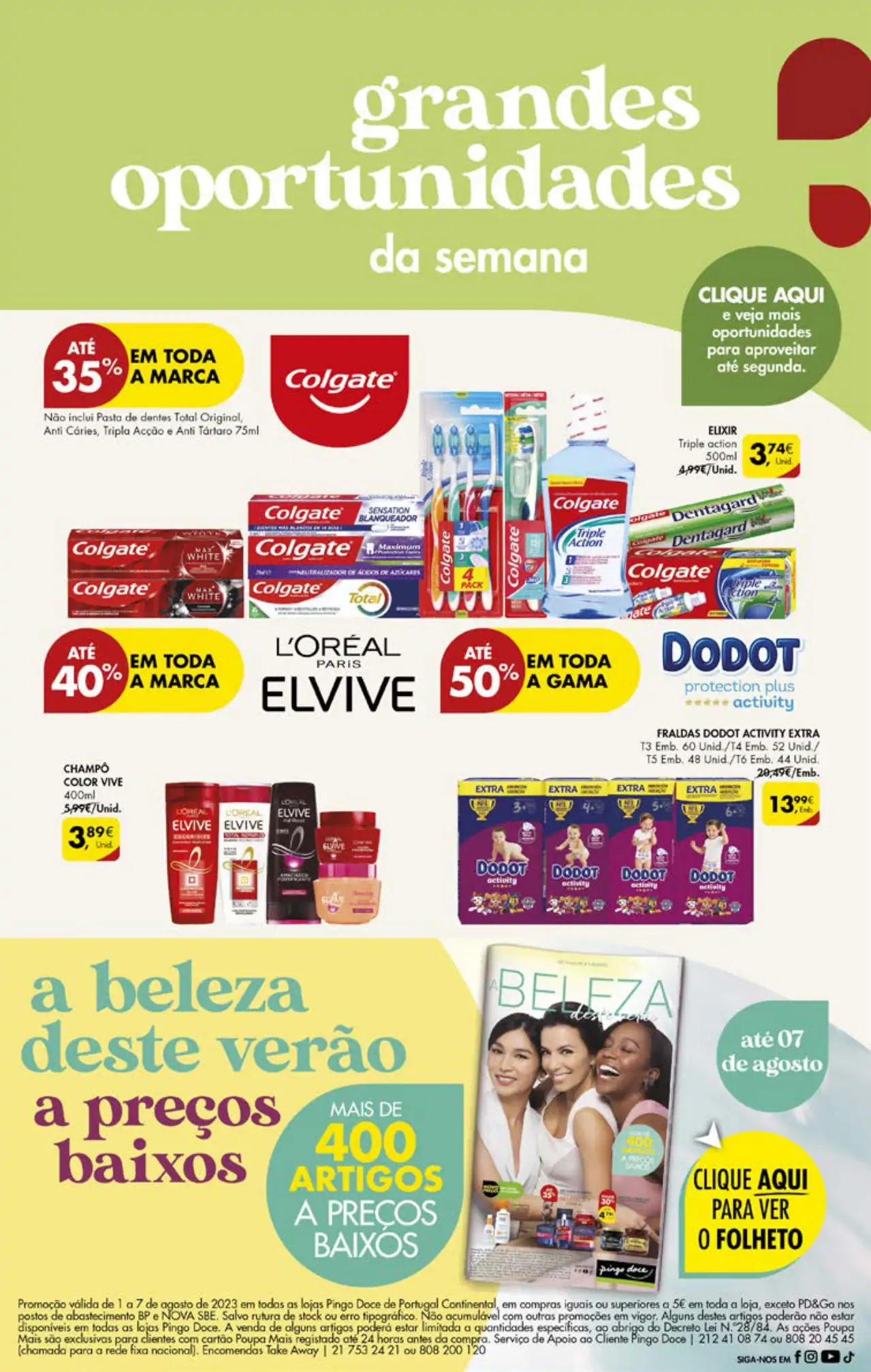 Antevis&atilde;o Folheto Pingo Doce fim-de-semana (4 a 7 agosto)