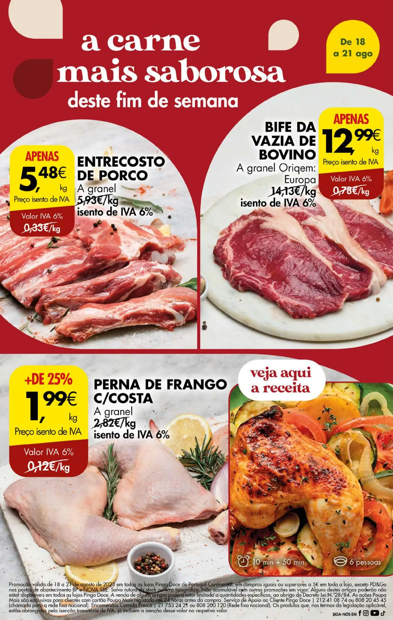 Antevis&atilde;o Folheto Pingo Doce fim-de-semana (18 a 21 agosto)