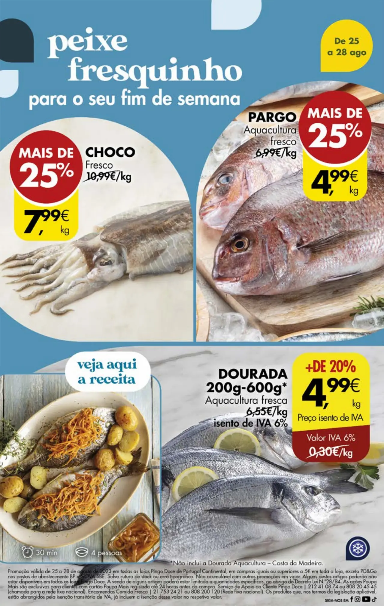 Antevis&atilde;o Folheto Pingo Doce fim-de-semana (25 a 28 agosto)