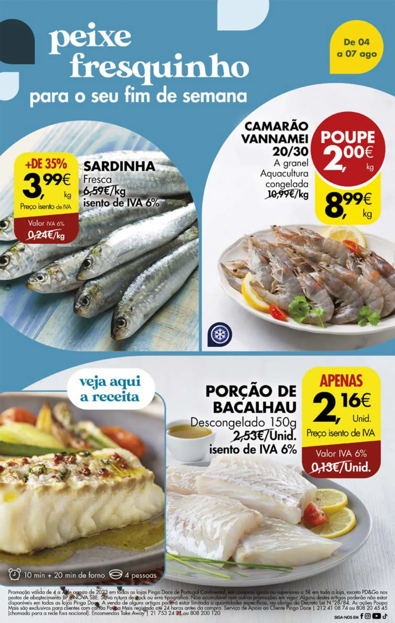 Antevis&atilde;o Folheto Pingo Doce fim-de-semana (4 a 7 agosto)