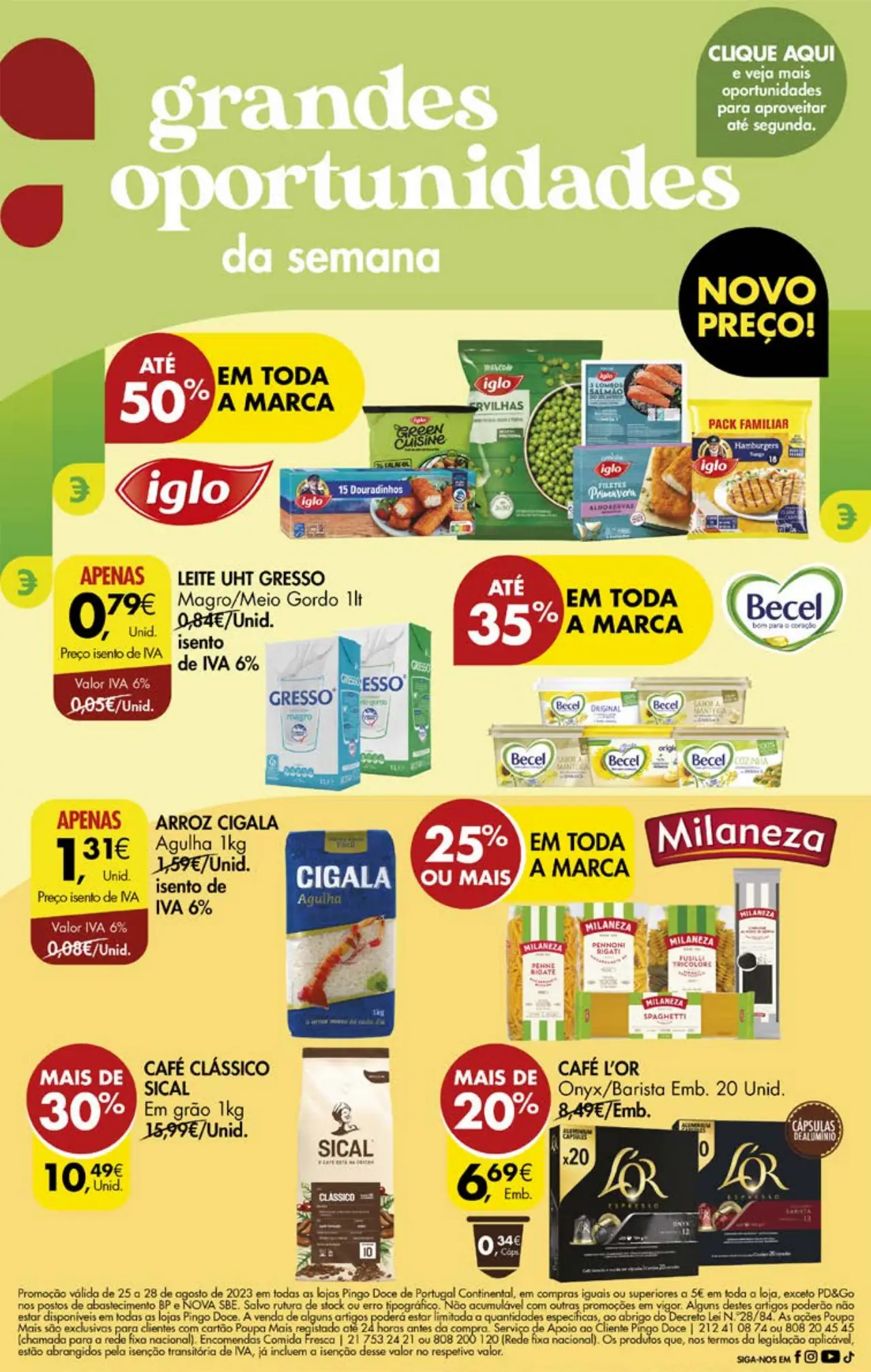 Antevis&atilde;o Folheto Pingo Doce fim-de-semana (25 a 28 agosto)