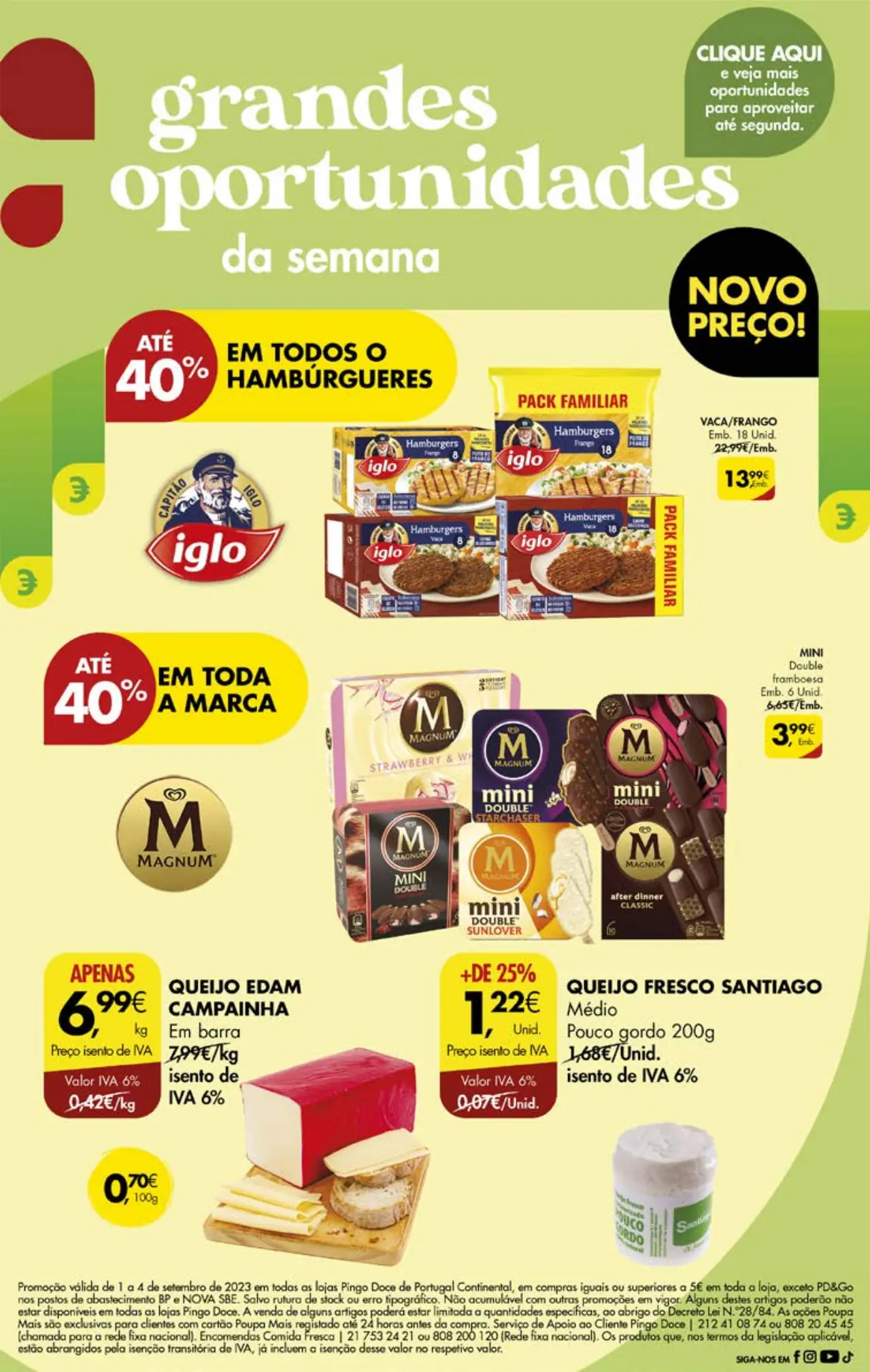 Antevis&atilde;o Folheto Pingo Doce fim-de-semana (1 a 4 setembro)