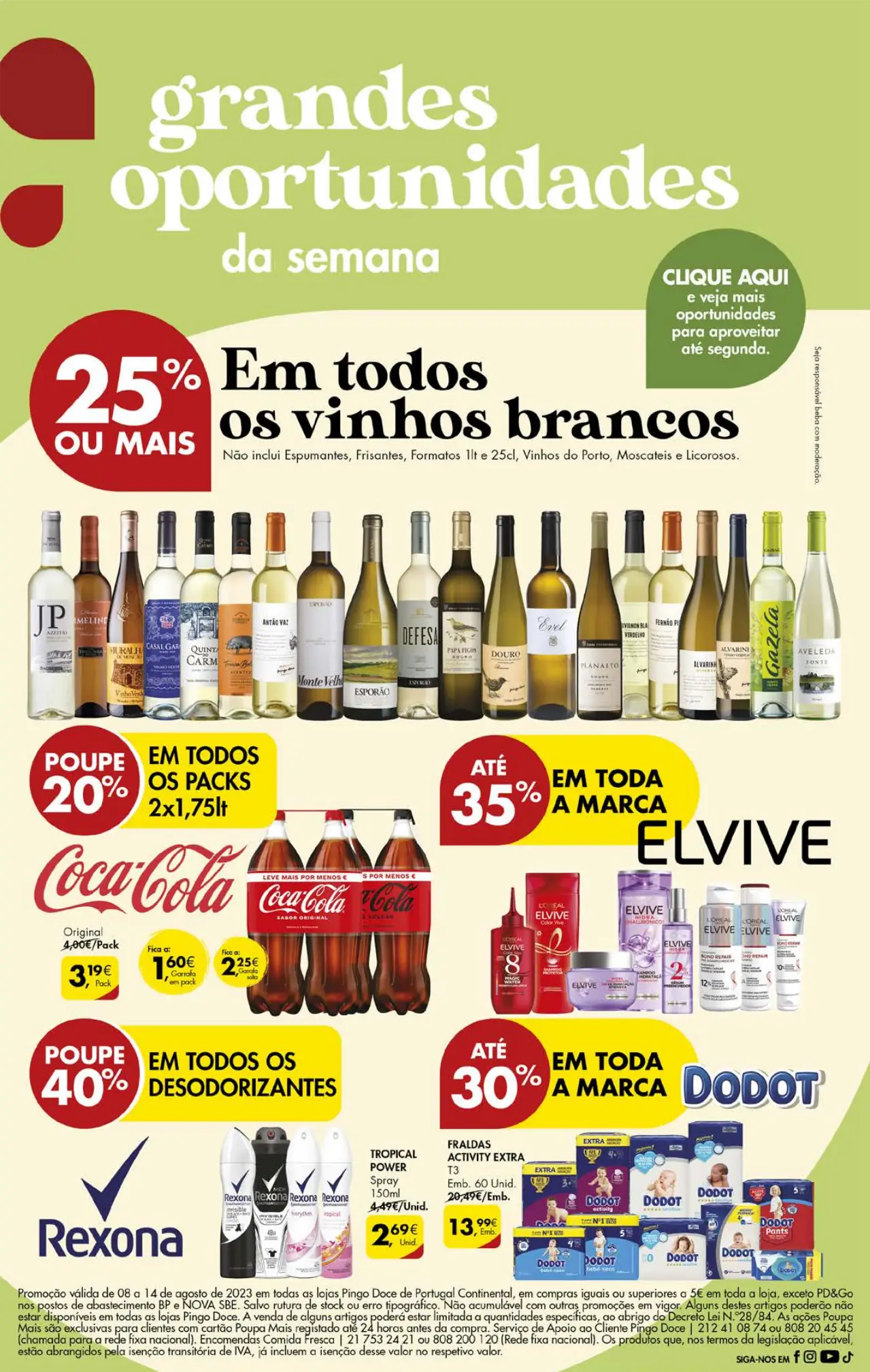 Antevis&atilde;o Folheto Pingo Doce fim-de-semana (11 a 14 agosto)