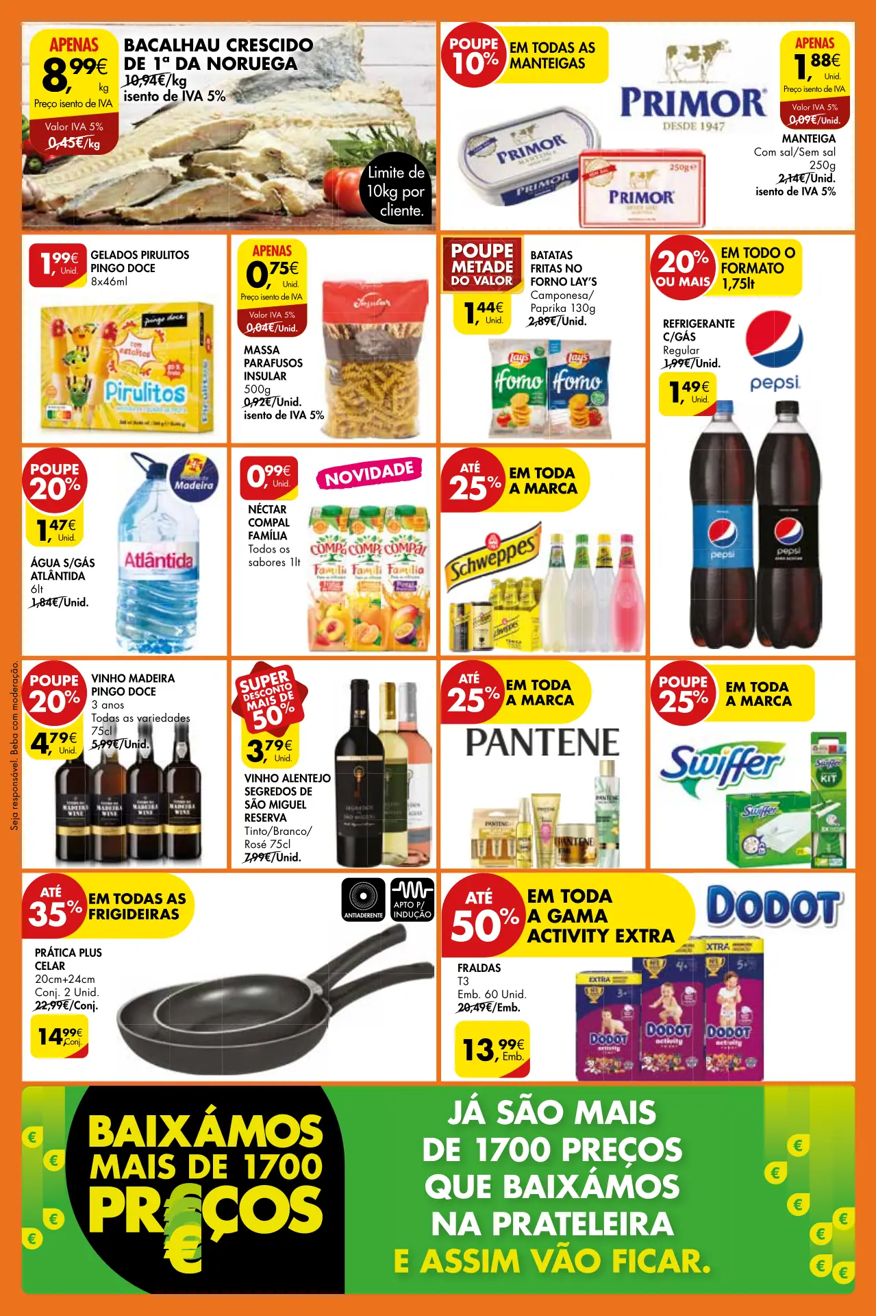 Antevis&atilde;o Folheto Pingo Doce fim-de-semana Madeira (18 a 21 agosto)