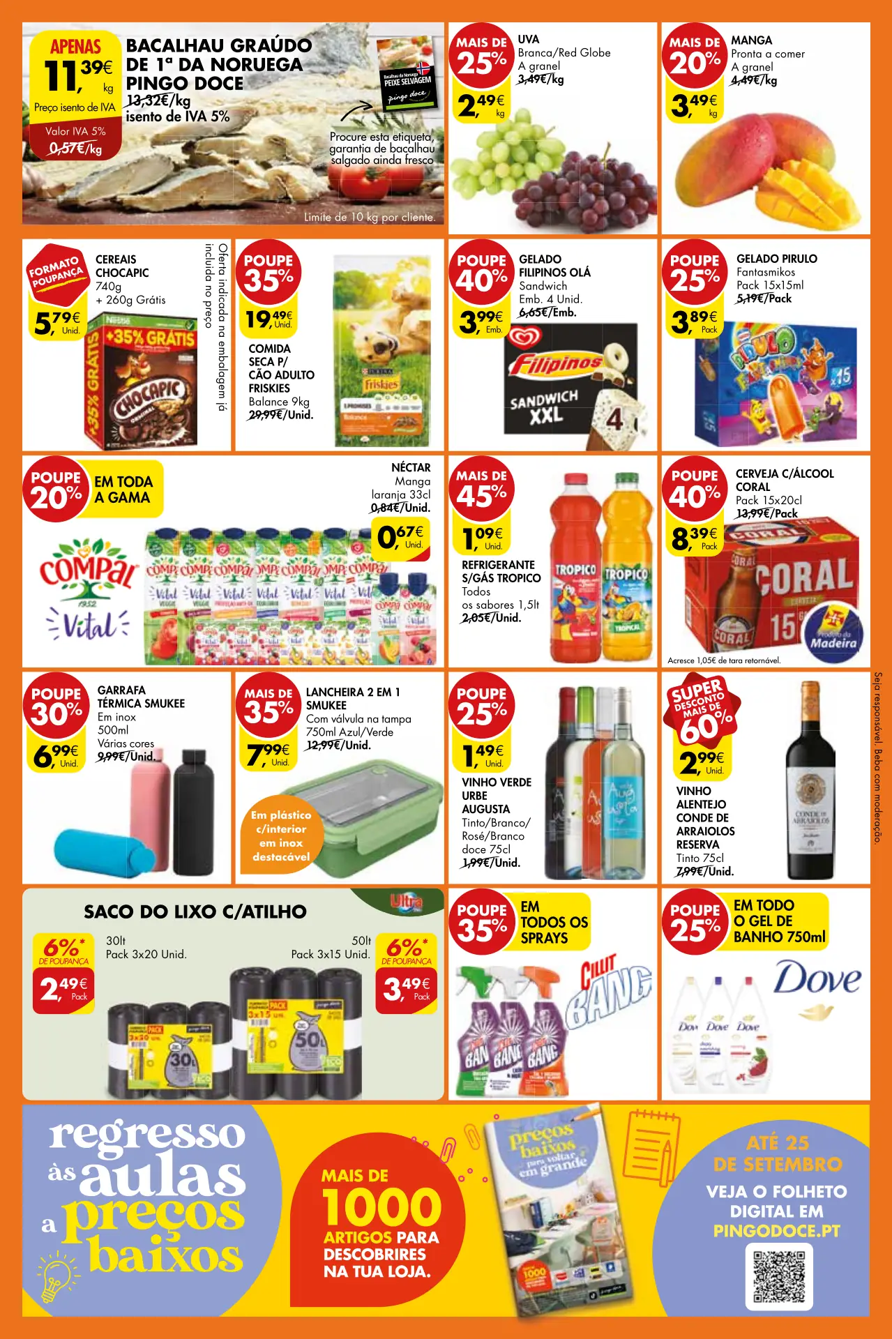 Antevis&atilde;o Folheto Pingo Doce fim-de-semana Madeira (25 a 28 agosto)