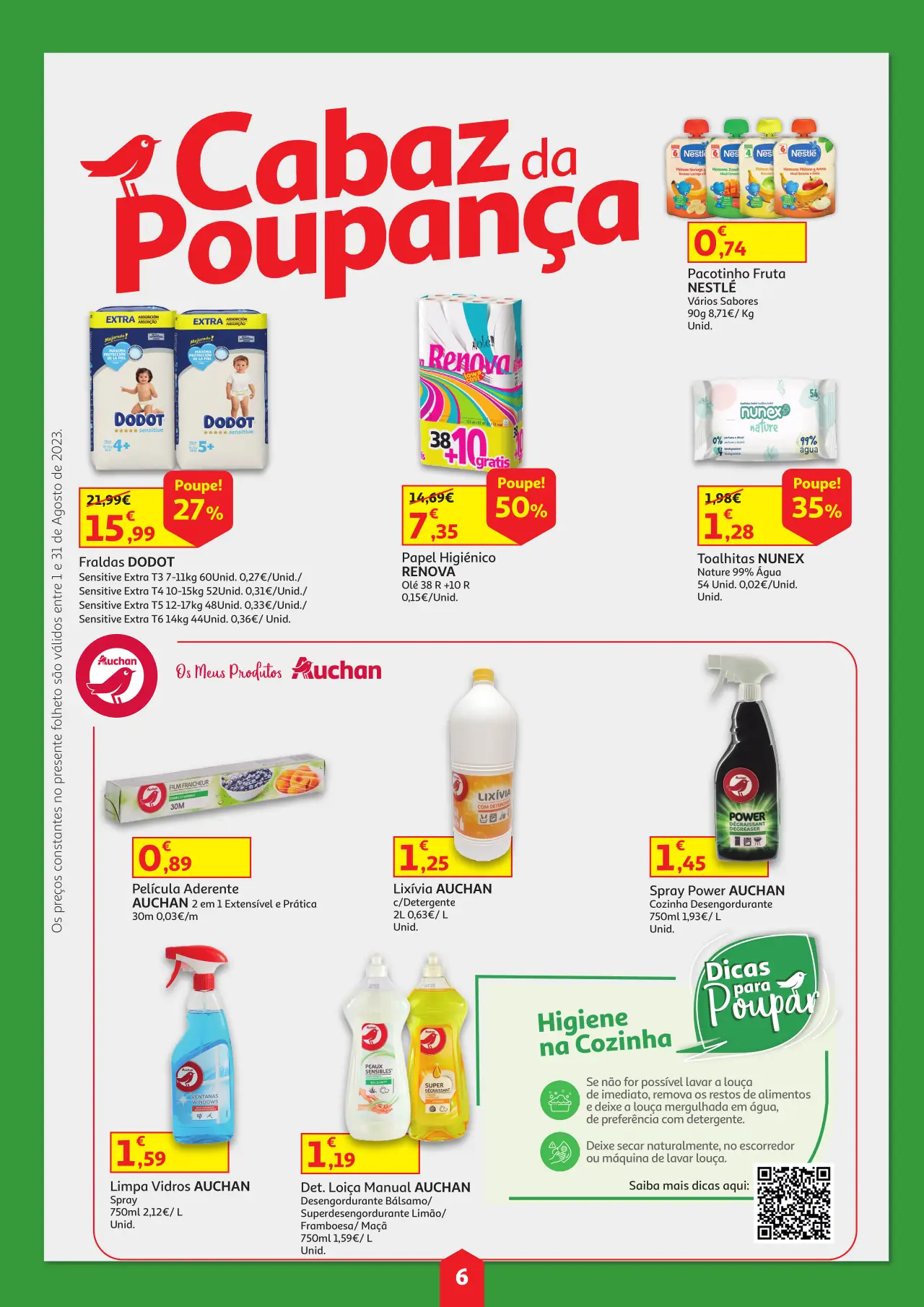 Folheto Auchan Cabaz Poupan&ccedil;a (agosto 2023)