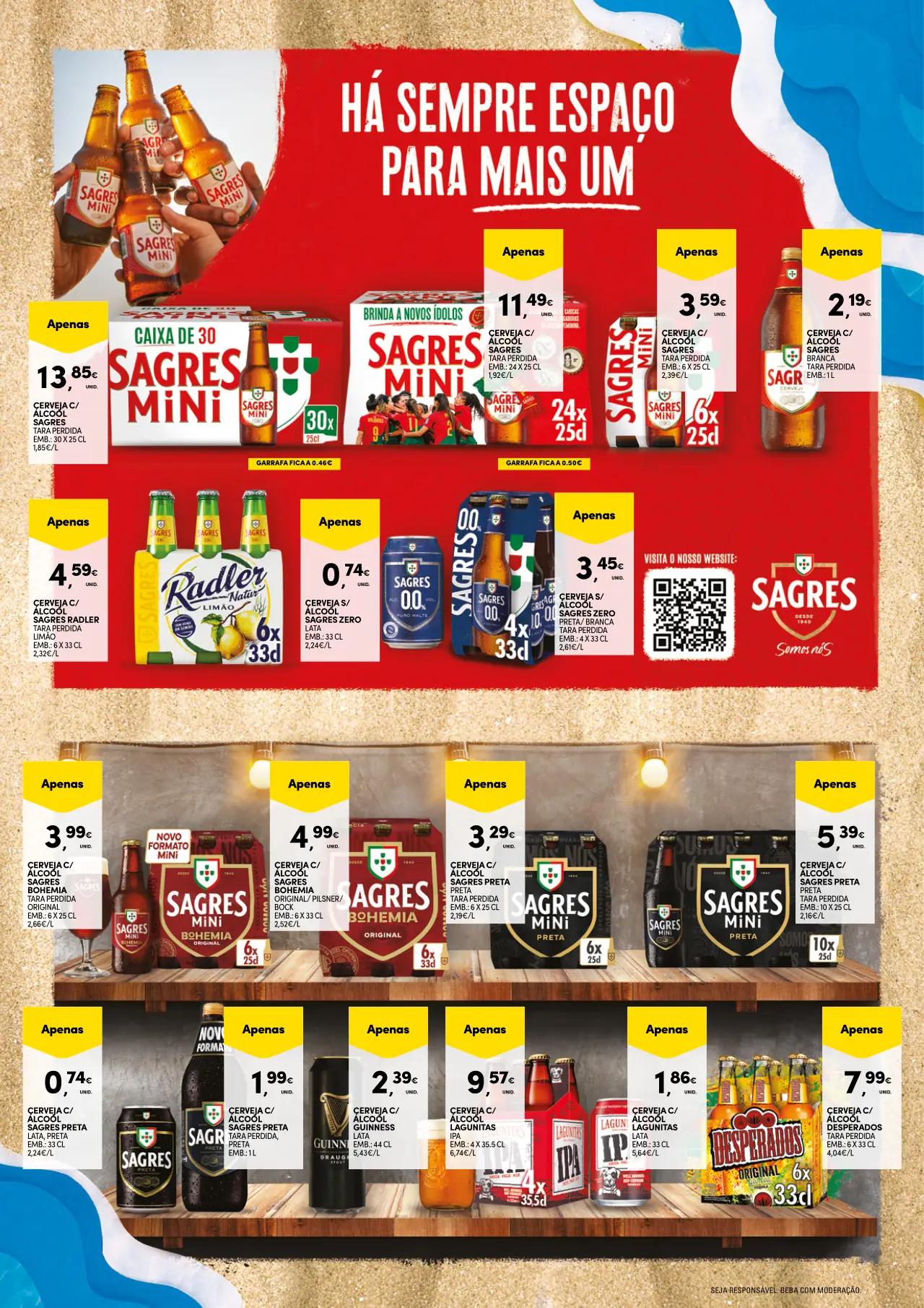 Folheto Continente especial Cervejas (1 a 13 agosto)