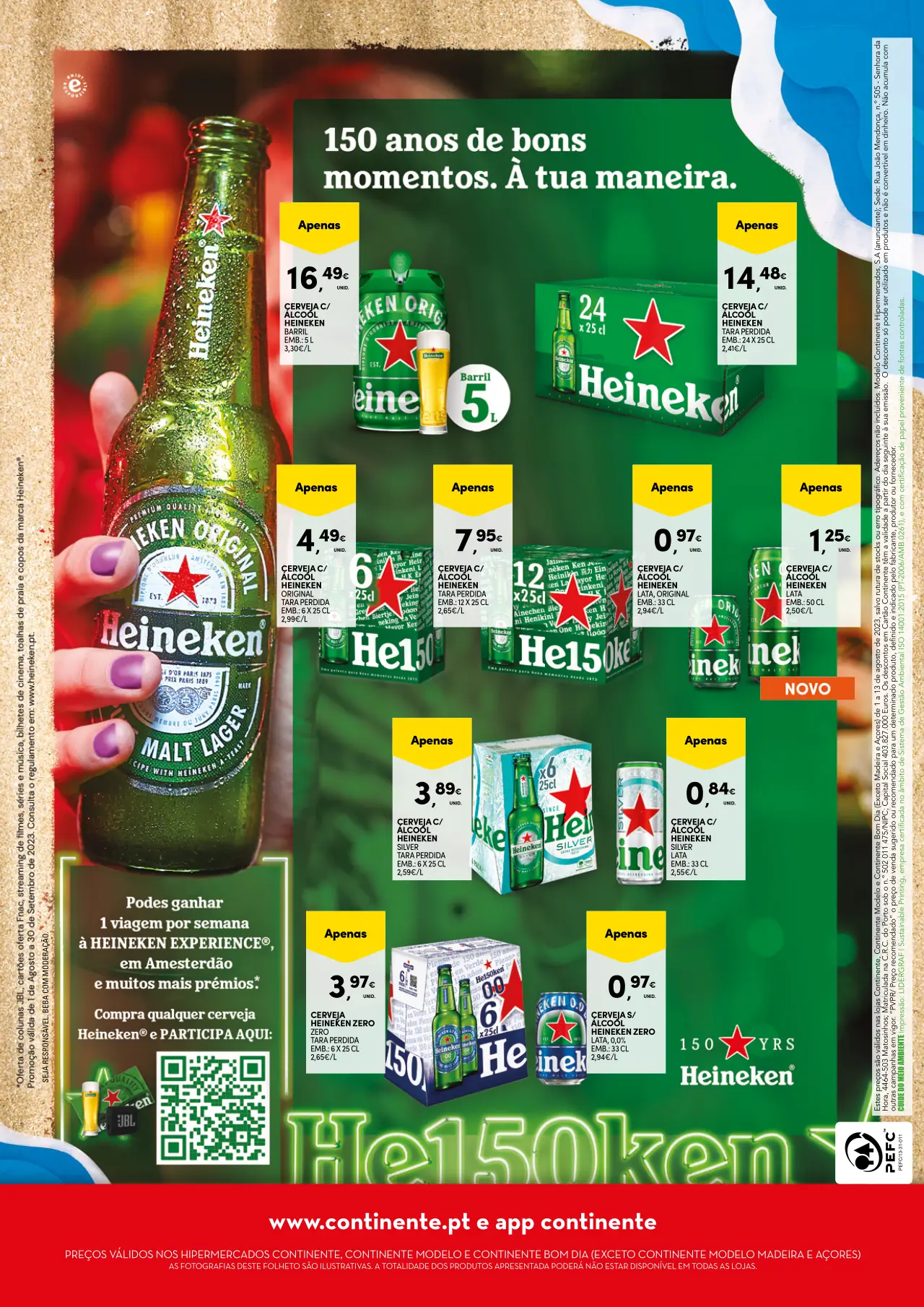 Folheto Continente especial Cervejas (1 a 13 agosto)