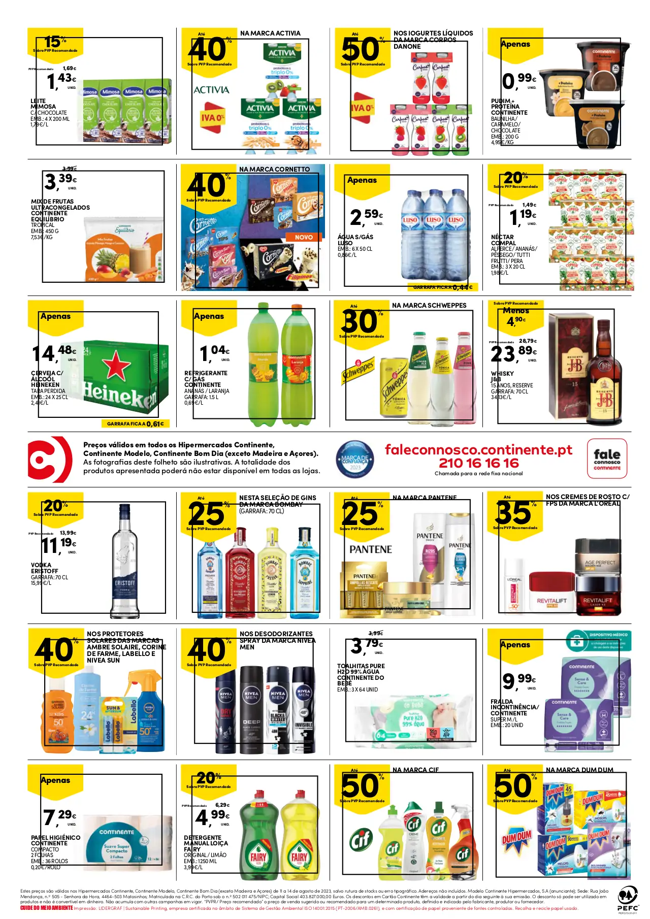 Folheto Continente fim-de-semana (11 a 14 agosto)