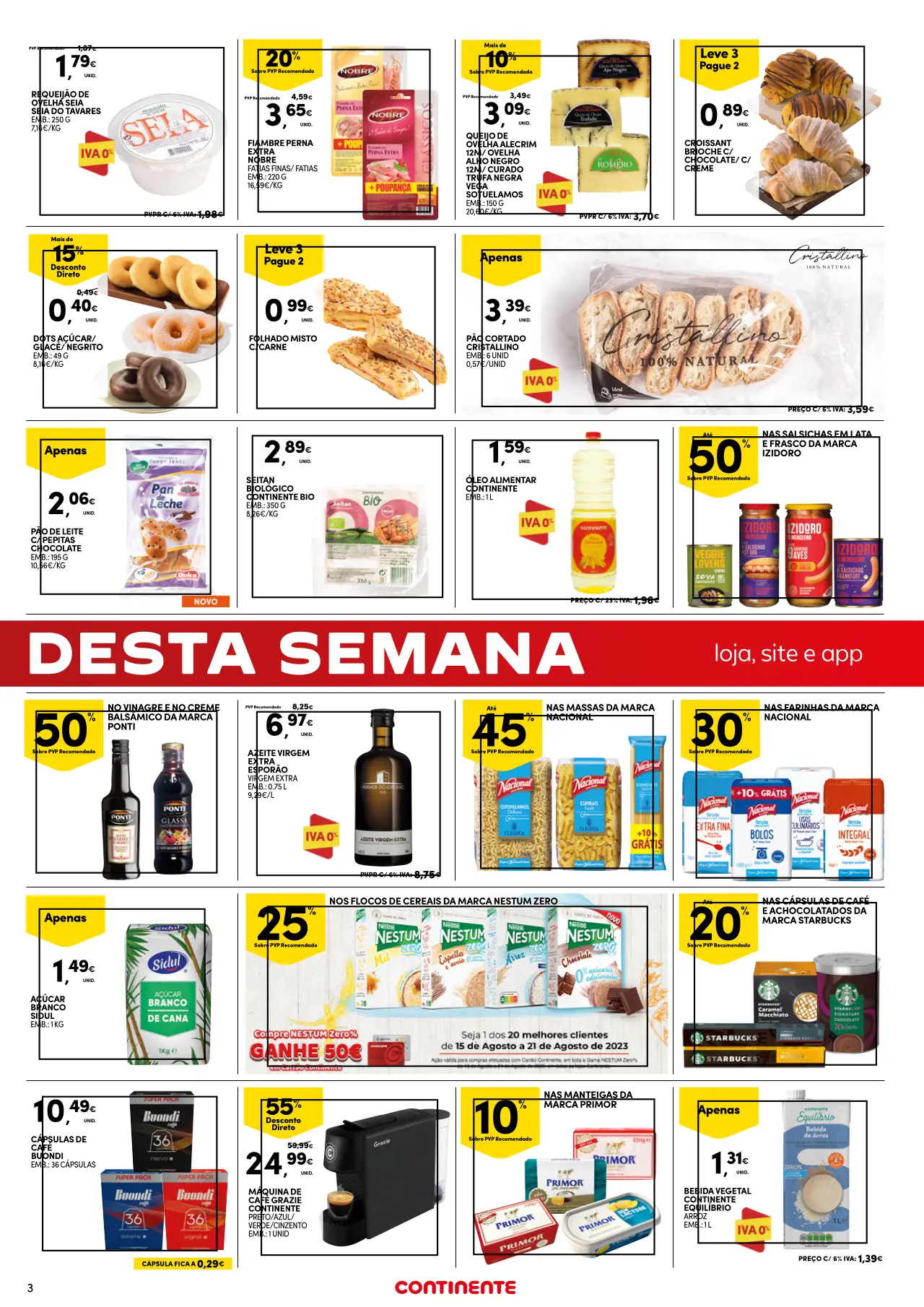 Folheto Continente fim-de-semana (18 a 21 agosto)