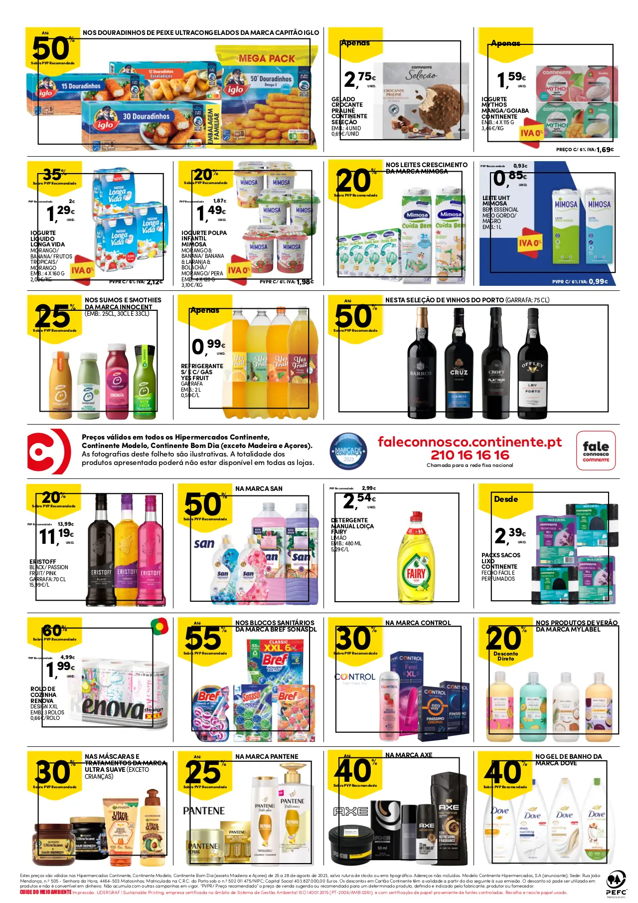 Folheto Continente fim-de-semana (25 a 28 agosto)