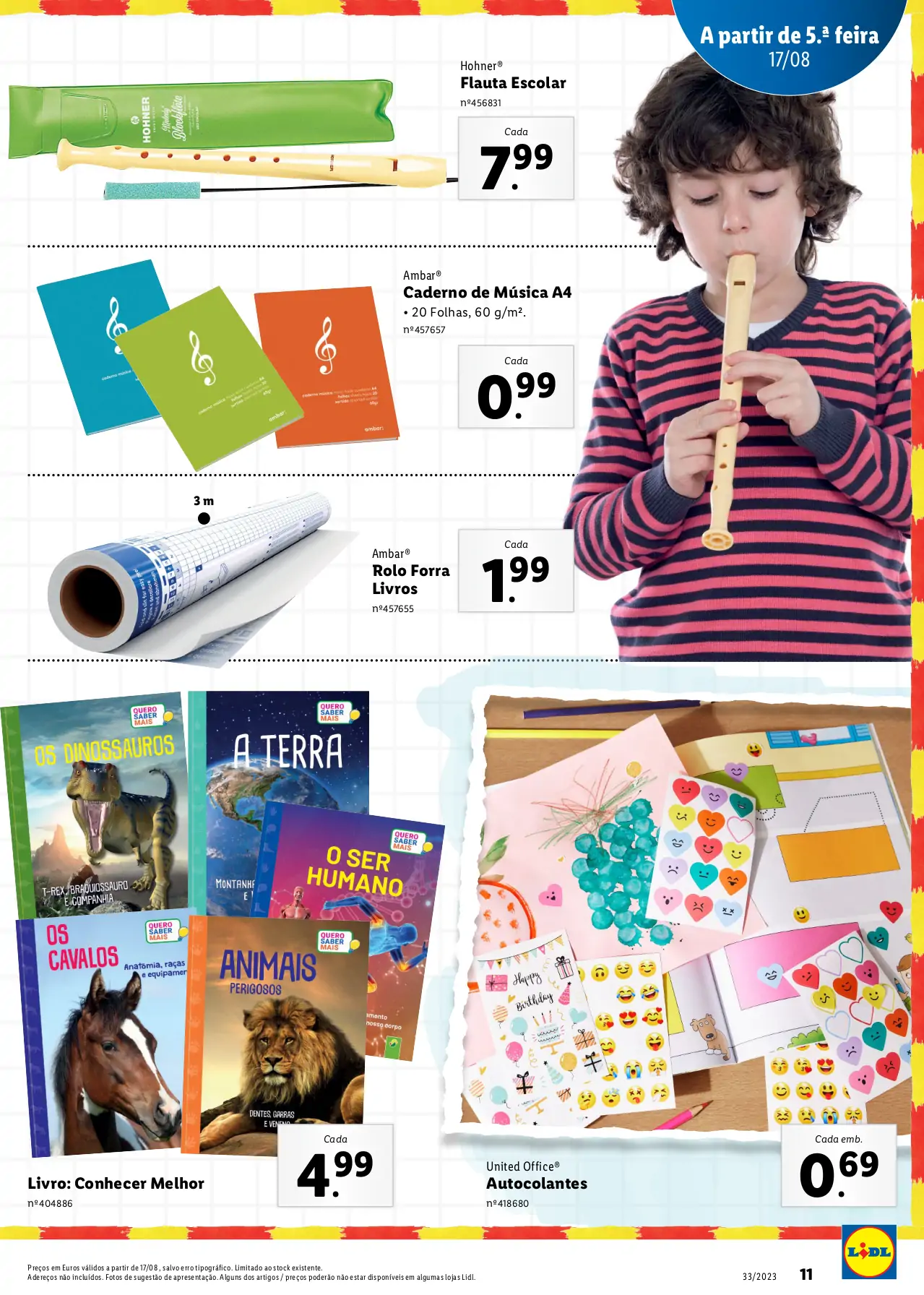Folheto LiDL Especial Regresso &agrave;s Aulas (a partir de 17 agosto)