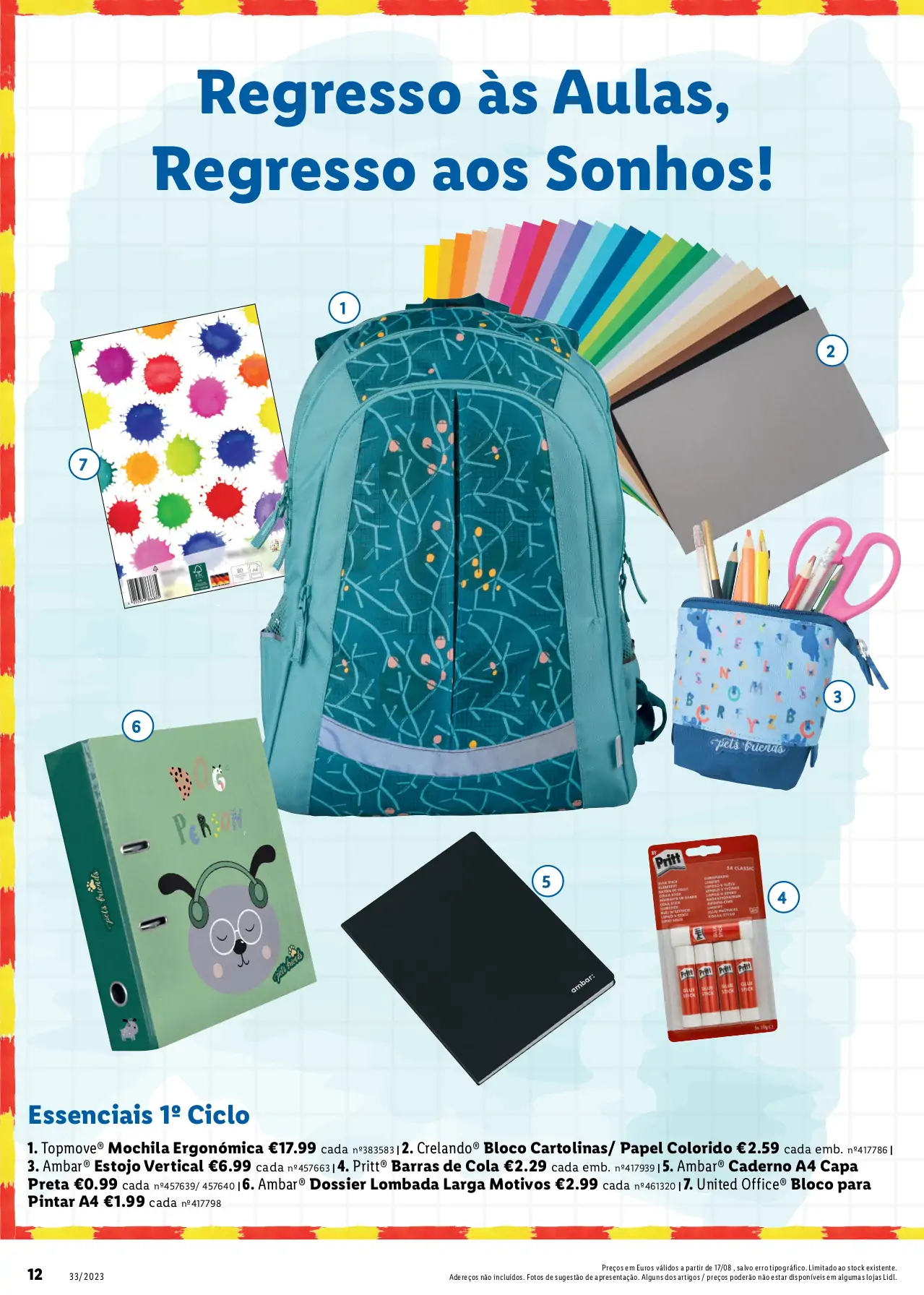 Folheto LiDL Especial Regresso &agrave;s Aulas (a partir de 17 agosto)