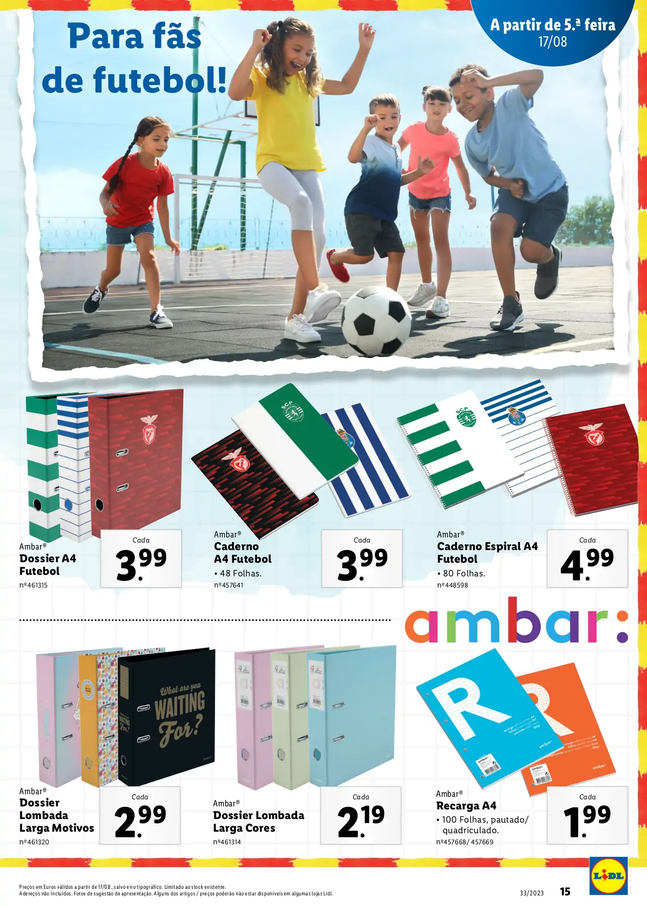 Folheto LiDL Especial Regresso &agrave;s Aulas (a partir de 17 agosto)