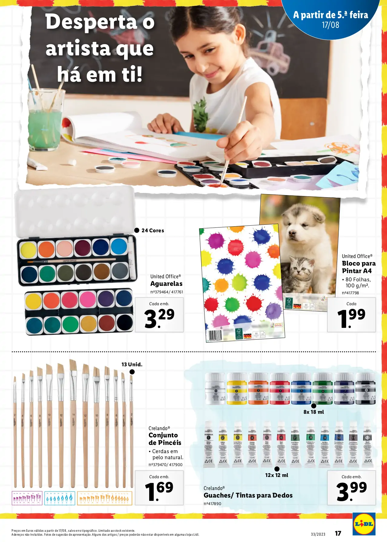 Folheto LiDL Especial Regresso &agrave;s Aulas (a partir de 17 agosto)