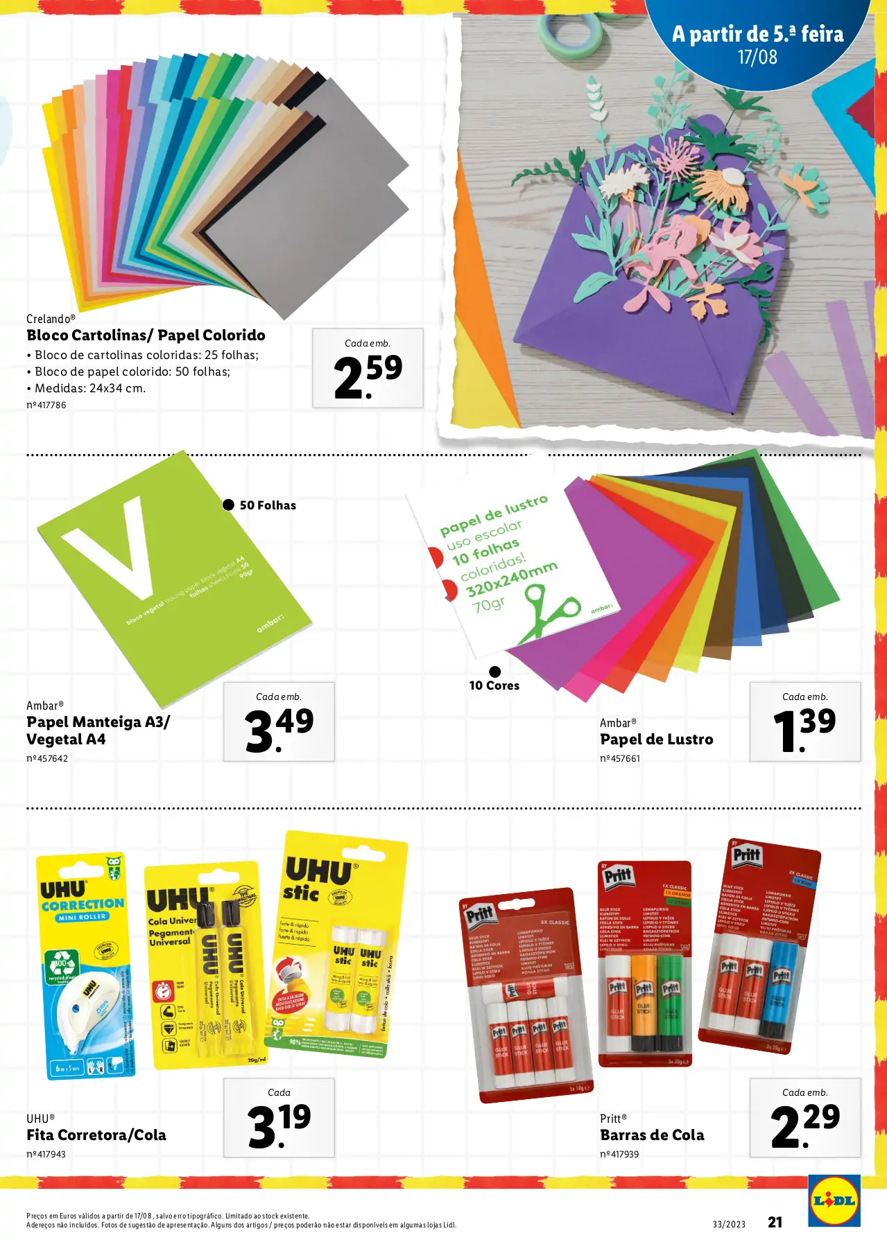 Folheto LiDL Especial Regresso &agrave;s Aulas (a partir de 17 agosto)