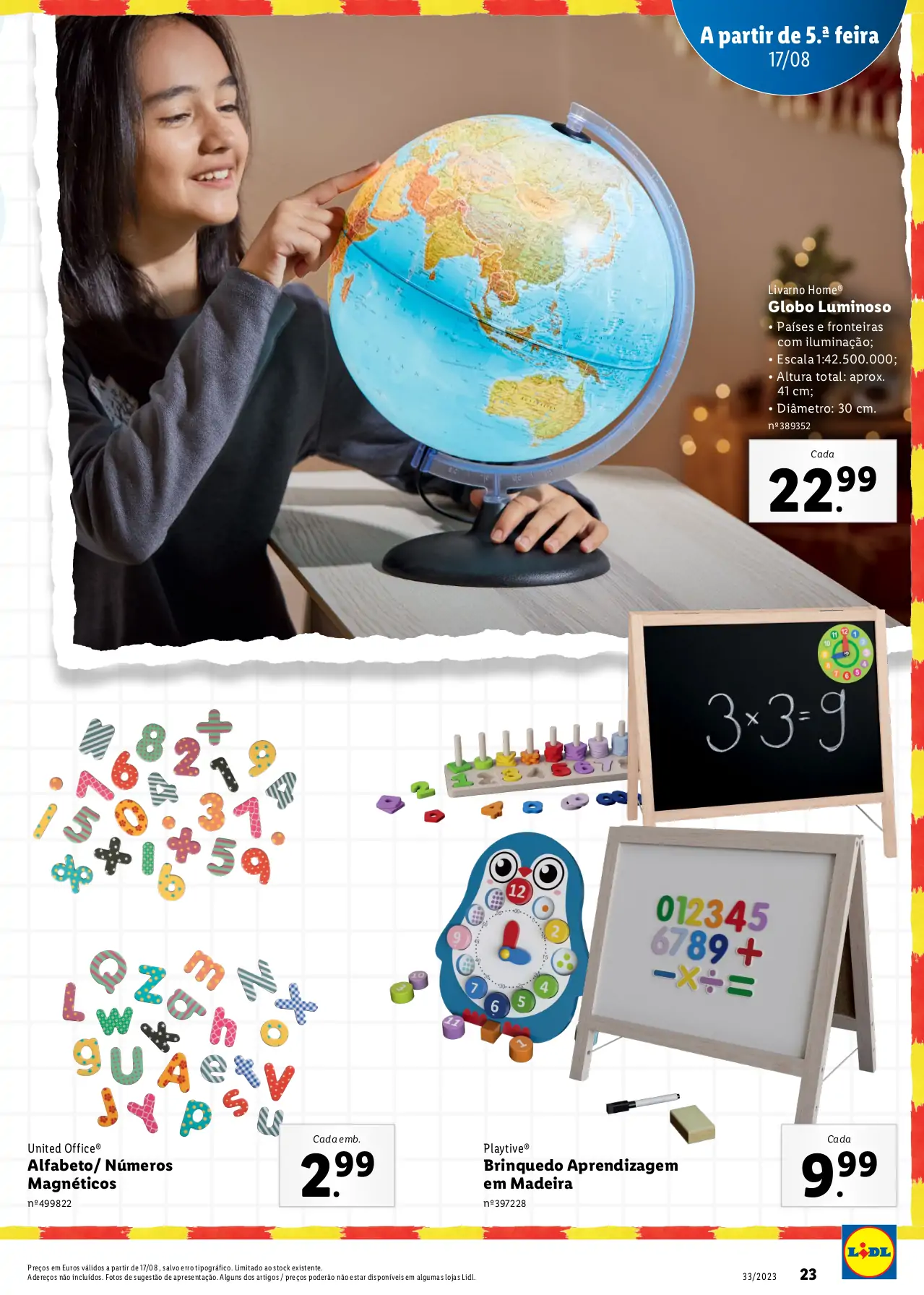 Folheto LiDL Especial Regresso &agrave;s Aulas (a partir de 17 agosto)