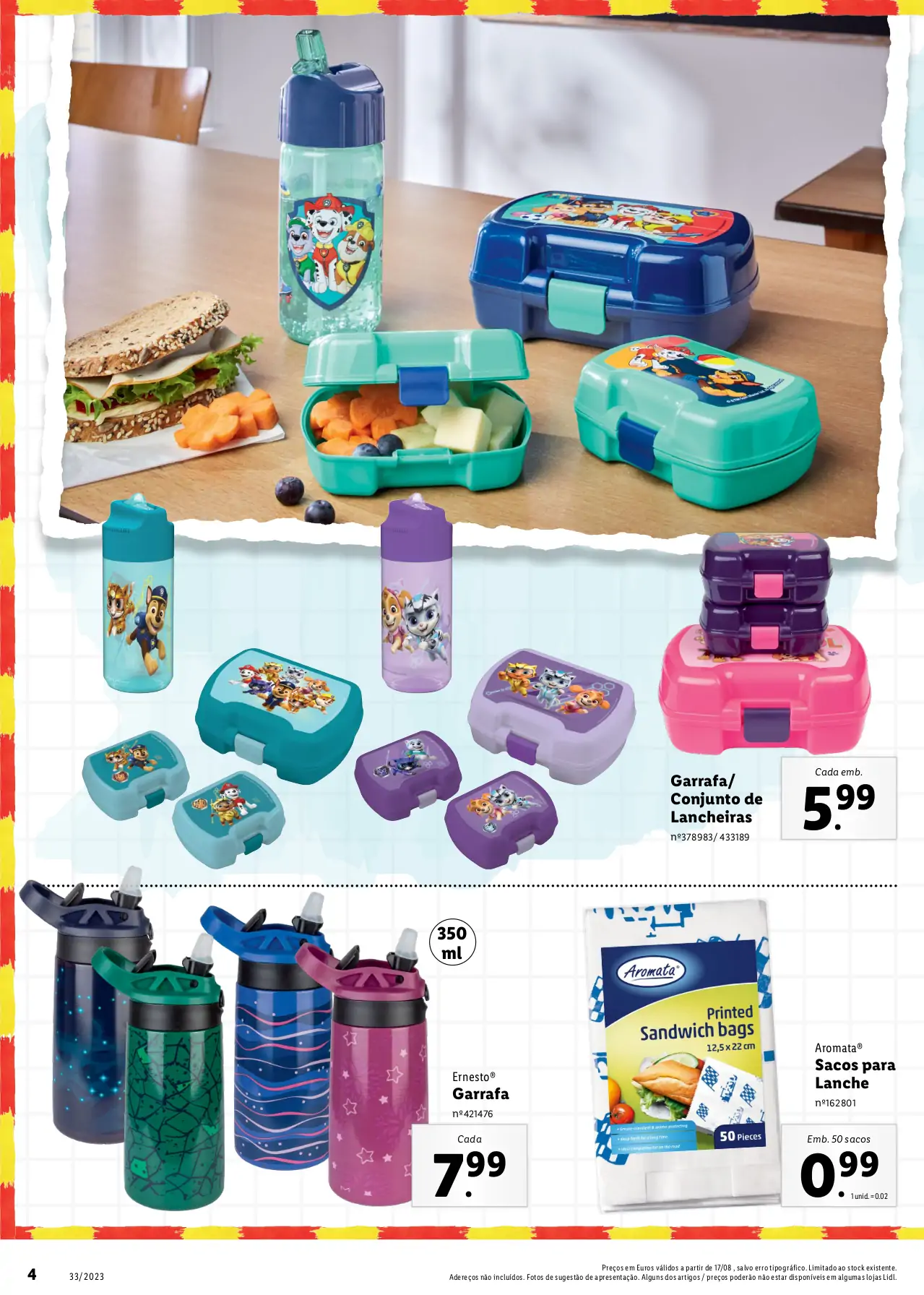 Folheto LiDL Especial Regresso &agrave;s Aulas (a partir de 17 agosto)