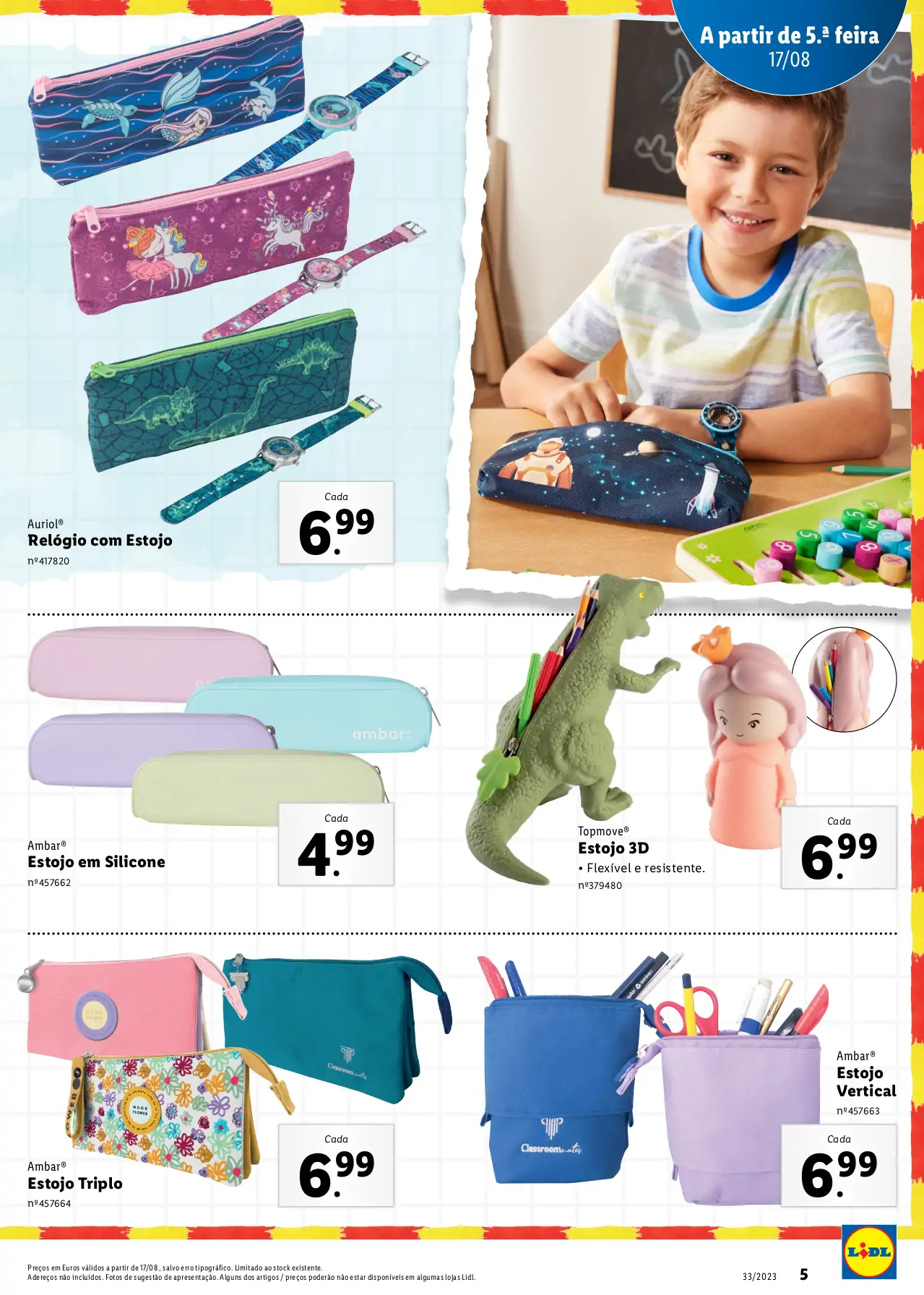 Folheto LiDL Especial Regresso &agrave;s Aulas (a partir de 17 agosto)