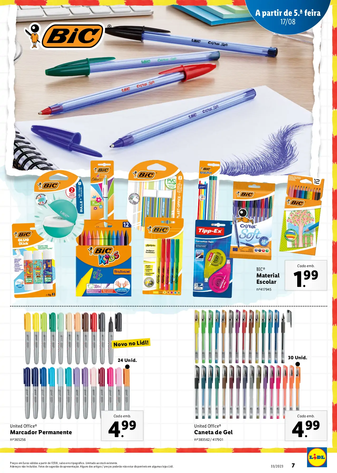 Folheto LiDL Especial Regresso &agrave;s Aulas (a partir de 17 agosto)