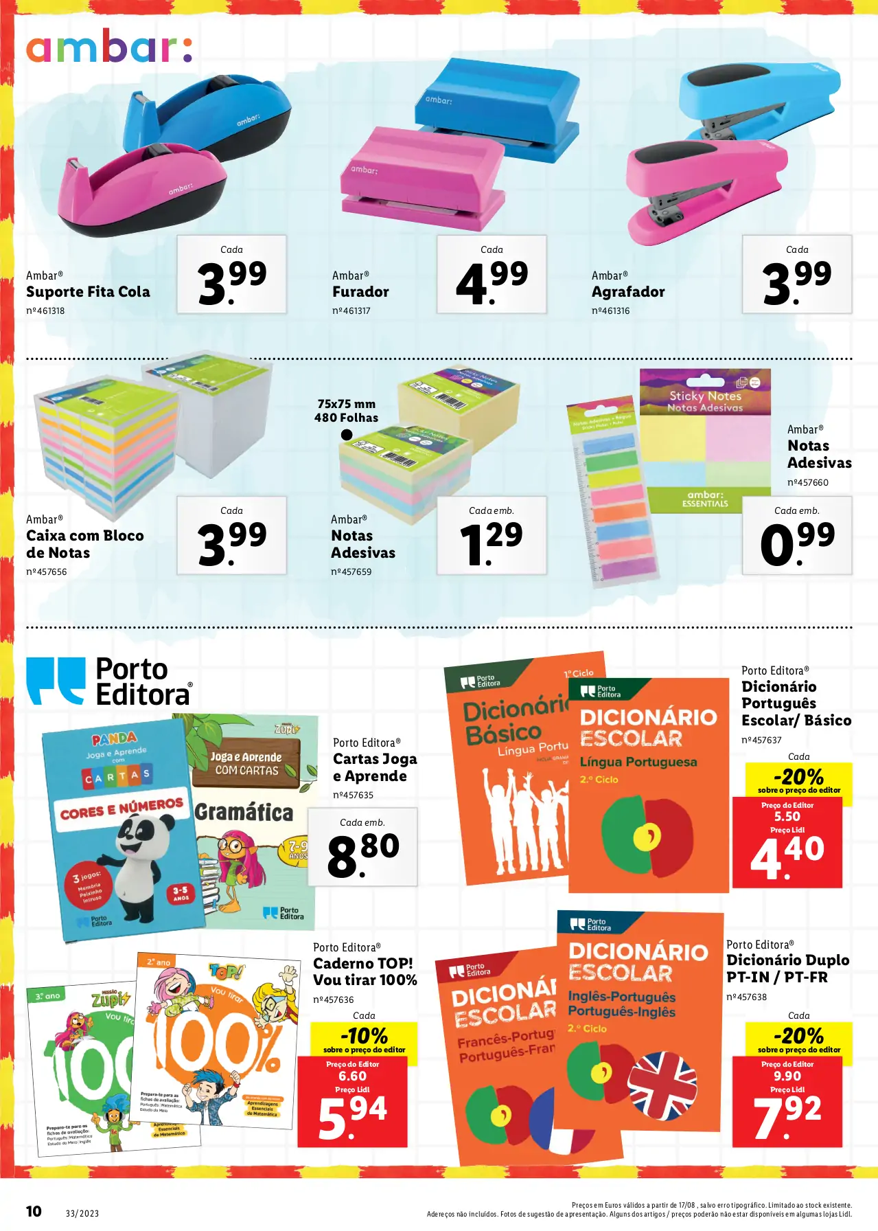 Folheto LiDL Especial Regresso &agrave;s Aulas (a partir de 17 agosto)