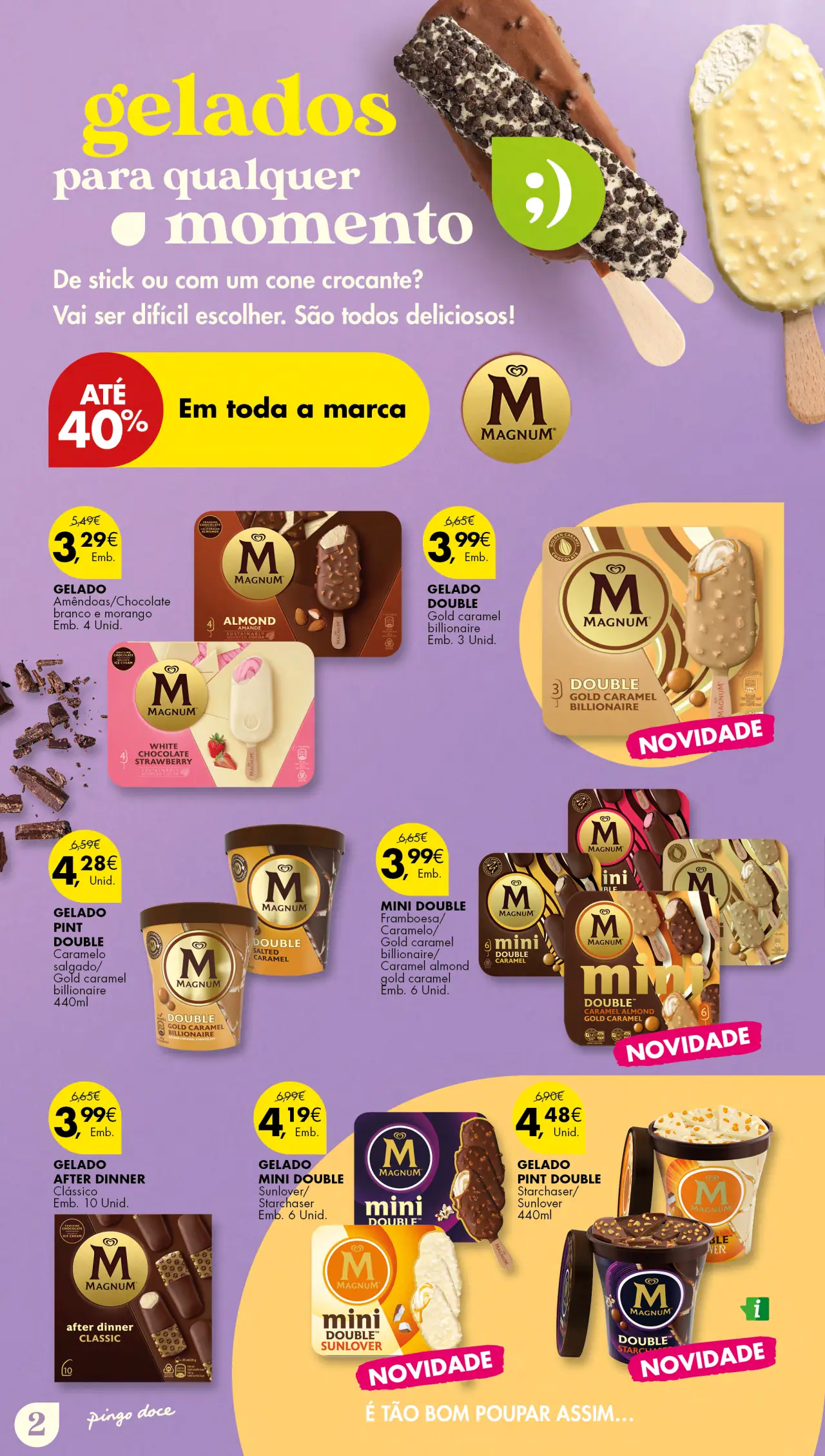 Folheto Pingo Doce Especial Gelados (1 a 21 agosto)
