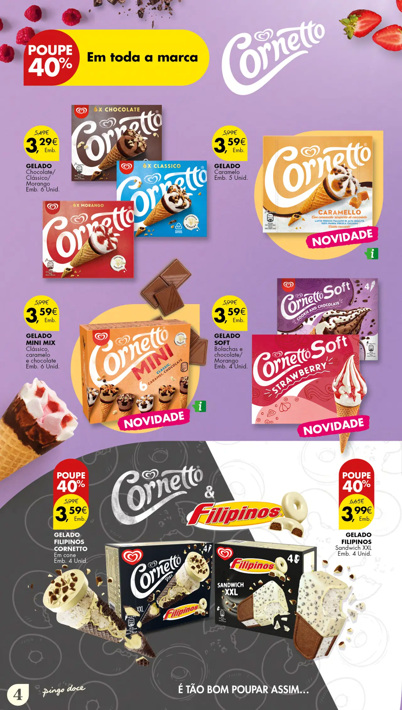 Folheto Pingo Doce Especial Gelados (1 a 21 agosto)