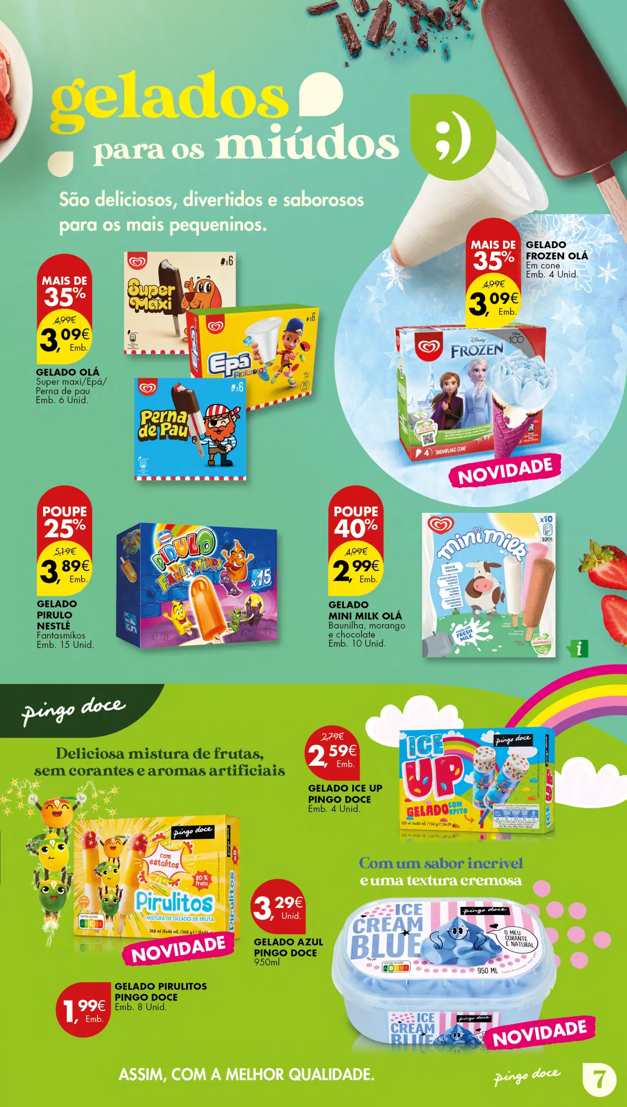 Folheto Pingo Doce Especial Gelados (1 a 21 agosto)