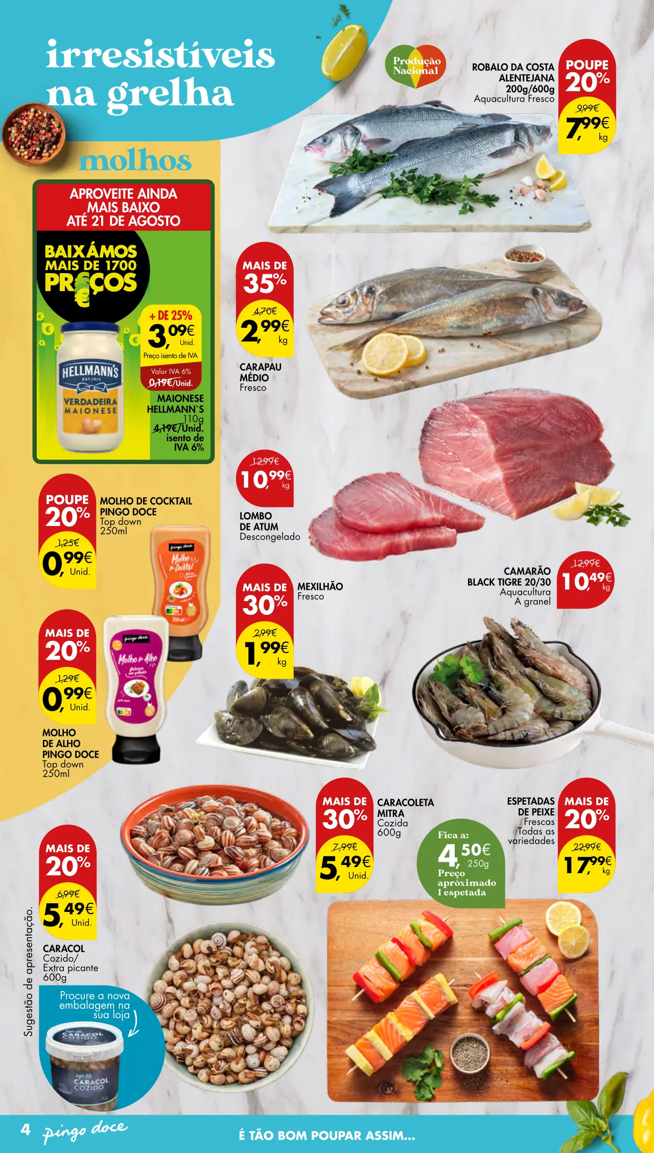 Folheto Pingo Doce Grelhados e Petiscos (8 a 21 agosto)