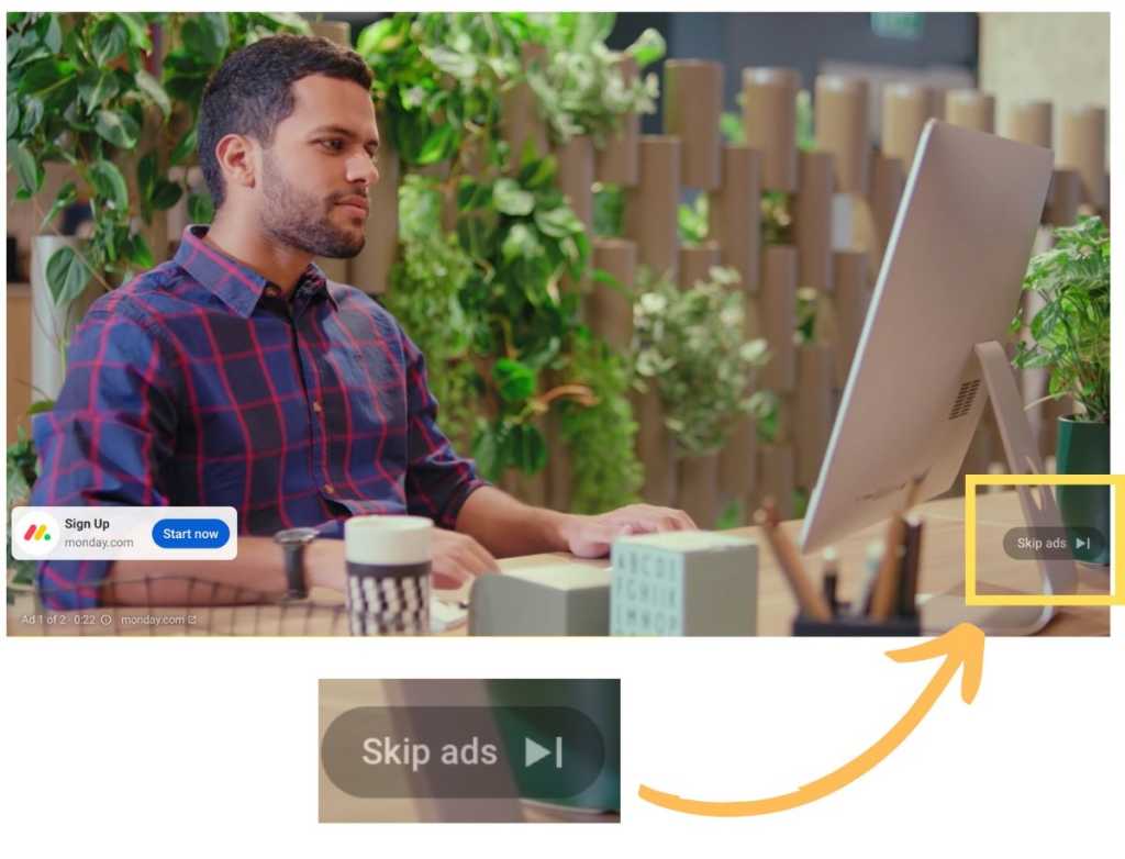 YouTube torna mais dif&iacute;cil saltar an&uacute;ncios com novo design do bot&atilde;o ‘Skip Ad’