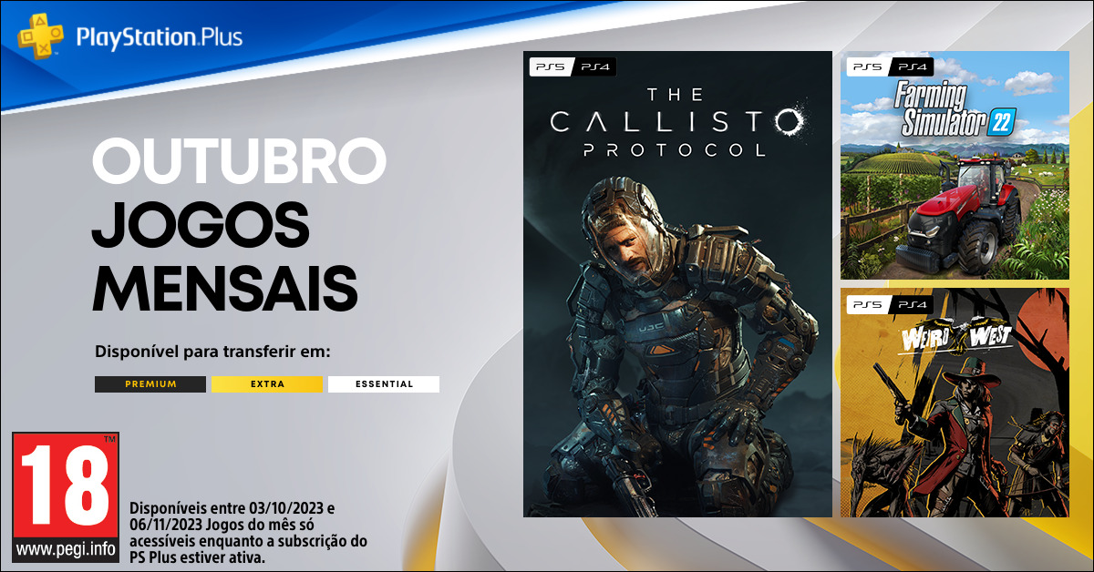 The Callisto Protocol e Farming Simulator 22 nos jogos do PlayStation Plus Essential de Outubro