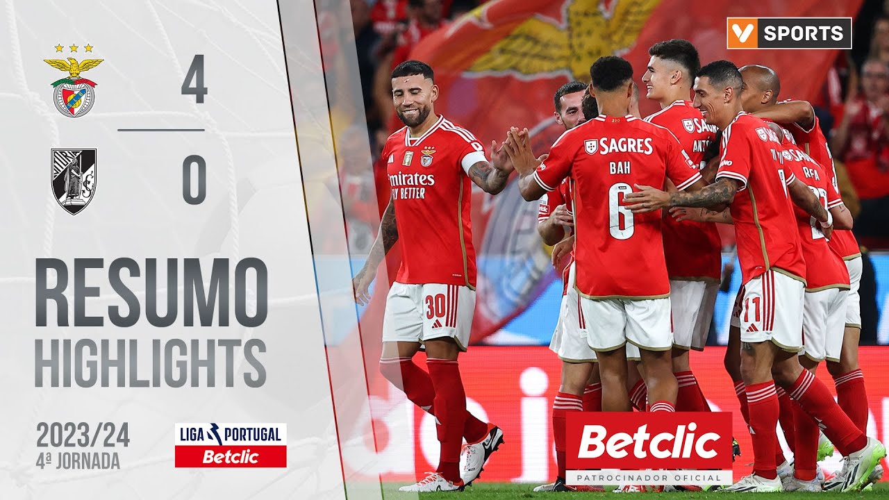 Resumo: Benfica 4-0 Vit&oacute;ria SC (Liga 23/24 #4)