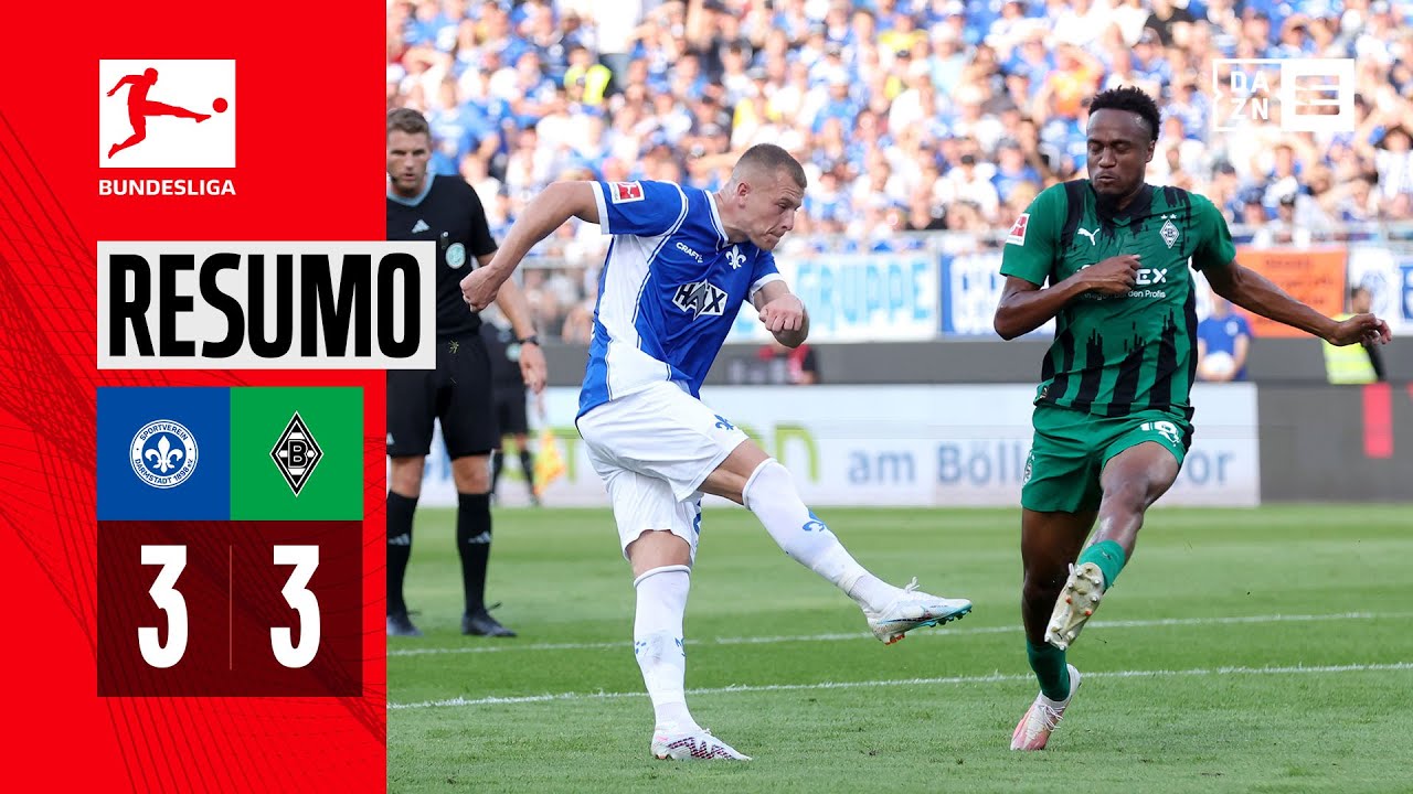Resumo | Darmstadt 3-3 M’Gladbach | Bundesliga 23/24