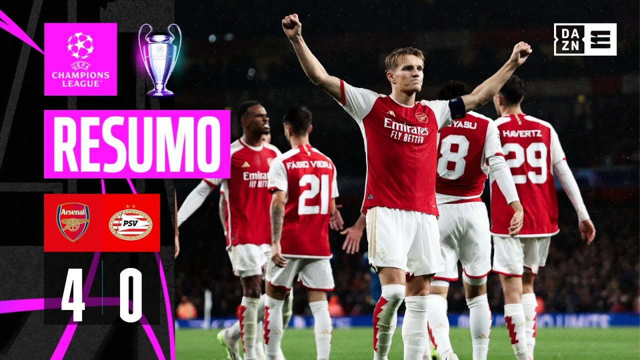 Resumo | Arsenal 4-0 PSV | Champions League 23/24