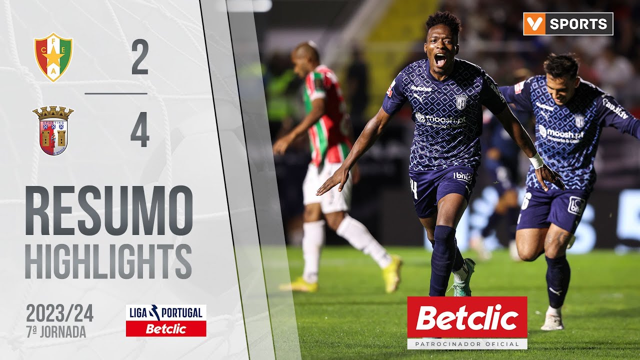 Resumo: Estrela Amadora 2-4 SC Braga (Liga 23/24 #7)