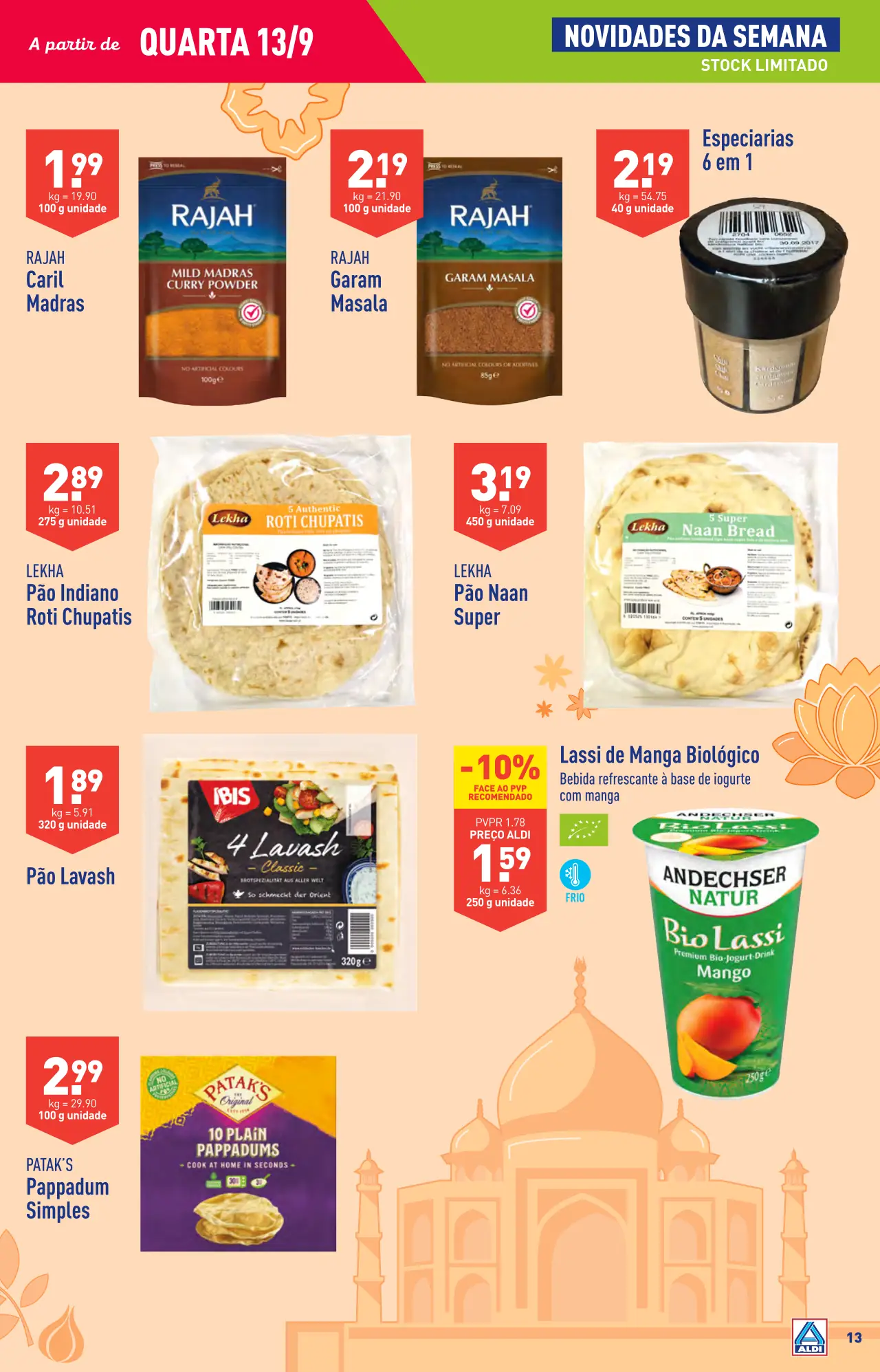 Antevis&atilde;o Folheto ALDI (13 a 19 setembro)