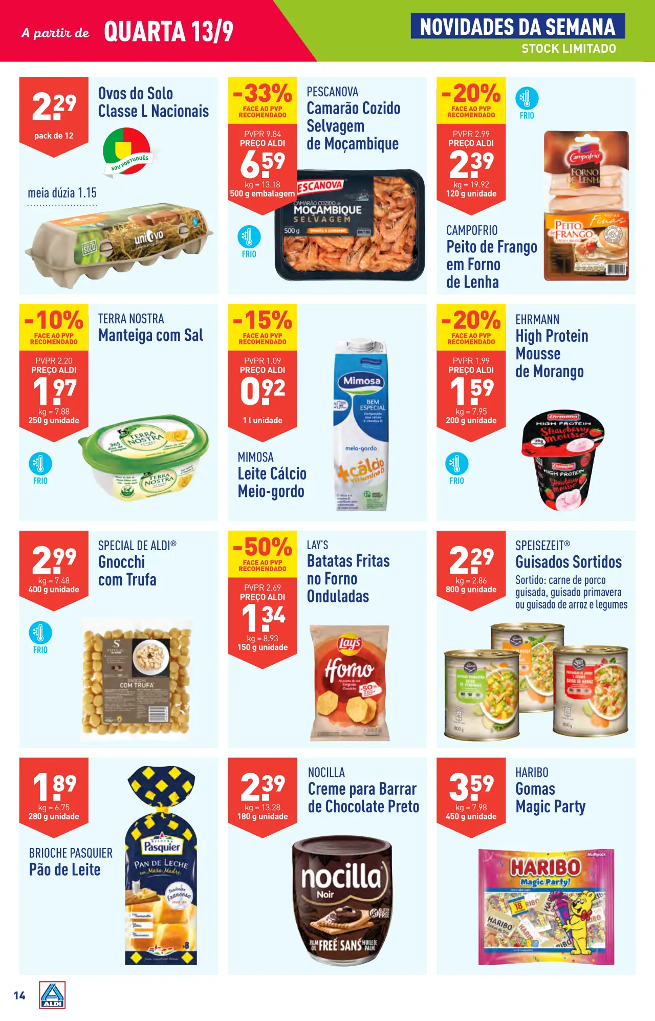 Antevis&atilde;o Folheto ALDI (13 a 19 setembro)