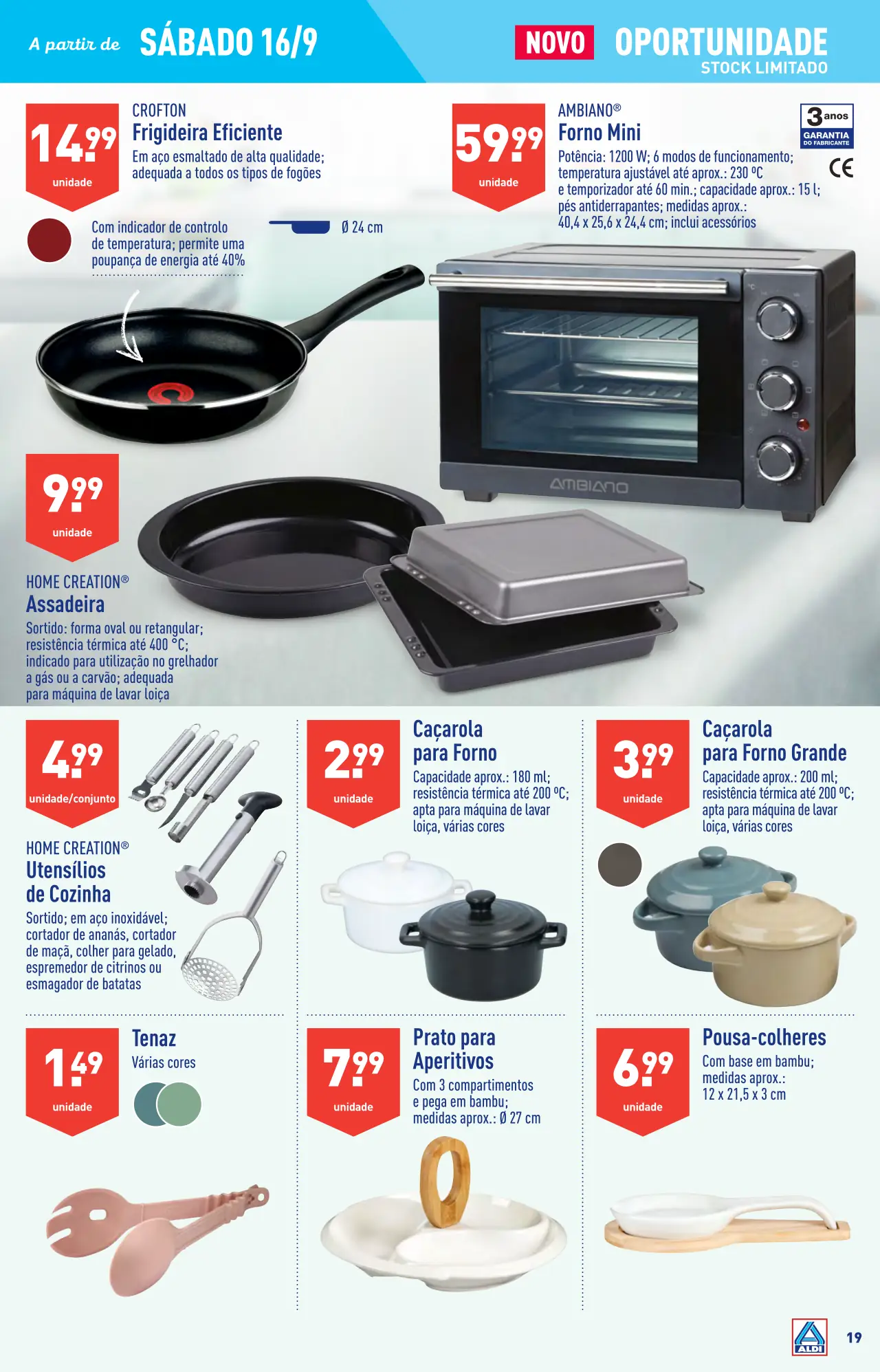 Antevis&atilde;o Folheto ALDI (13 a 19 setembro)