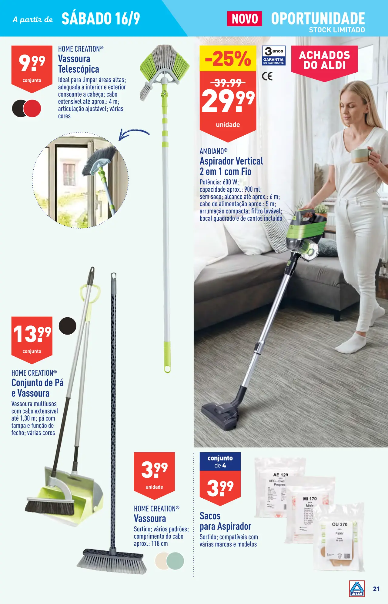 Antevis&atilde;o Folheto ALDI (13 a 19 setembro)