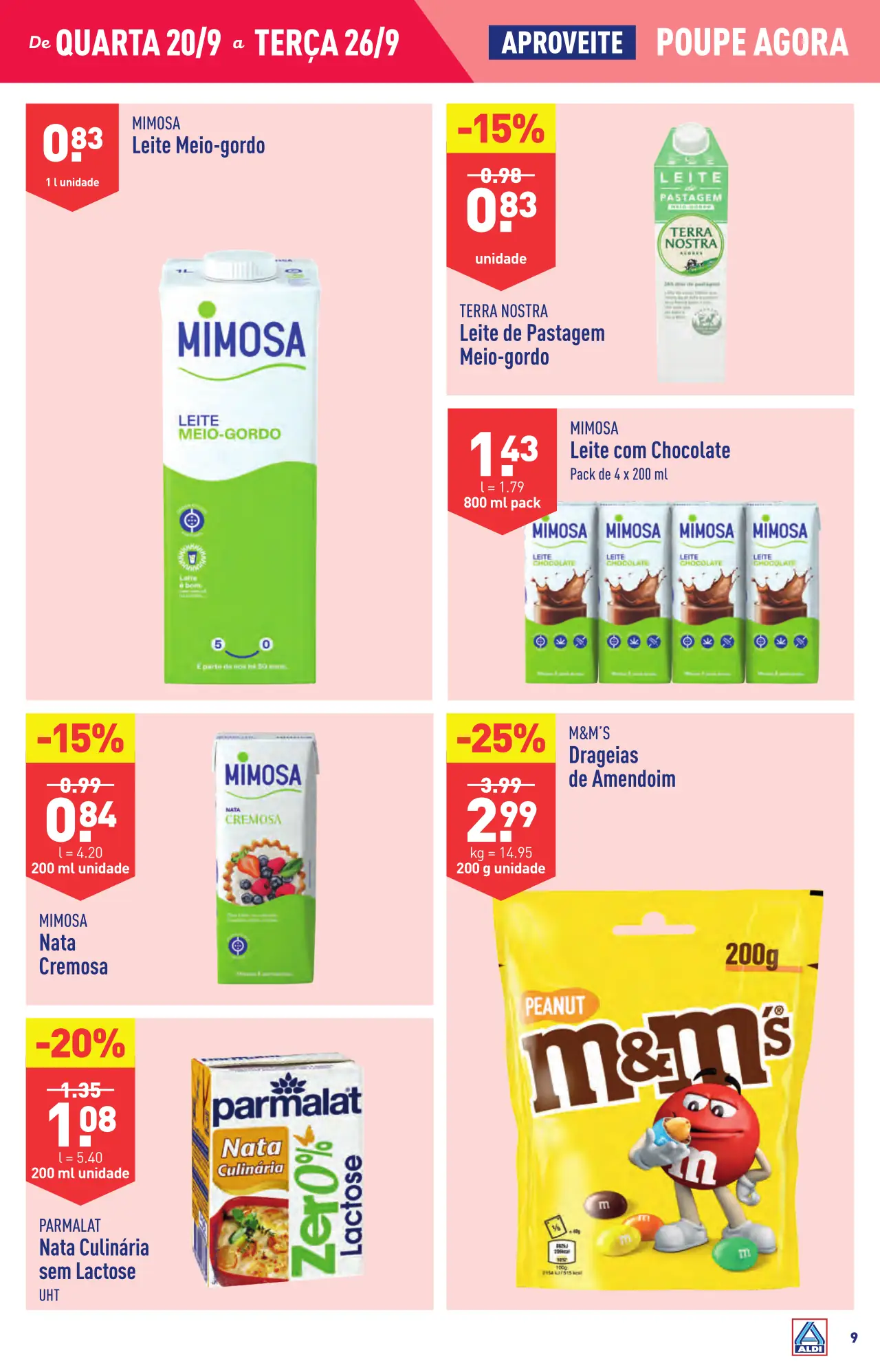 Antevis&atilde;o Folheto ALDI (20 a 26 setembro)