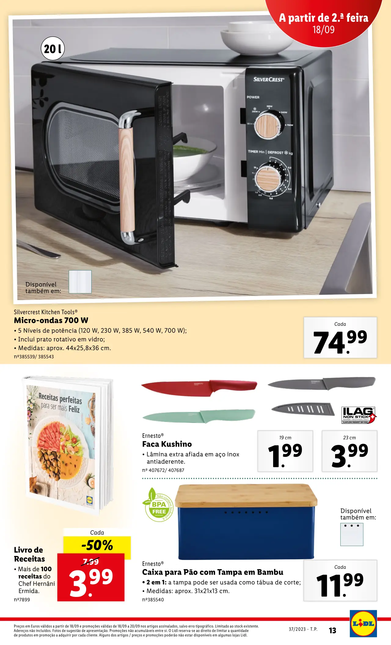 Antevis&atilde;o Folheto LiDL Novidades (a partir de 14 setembro)