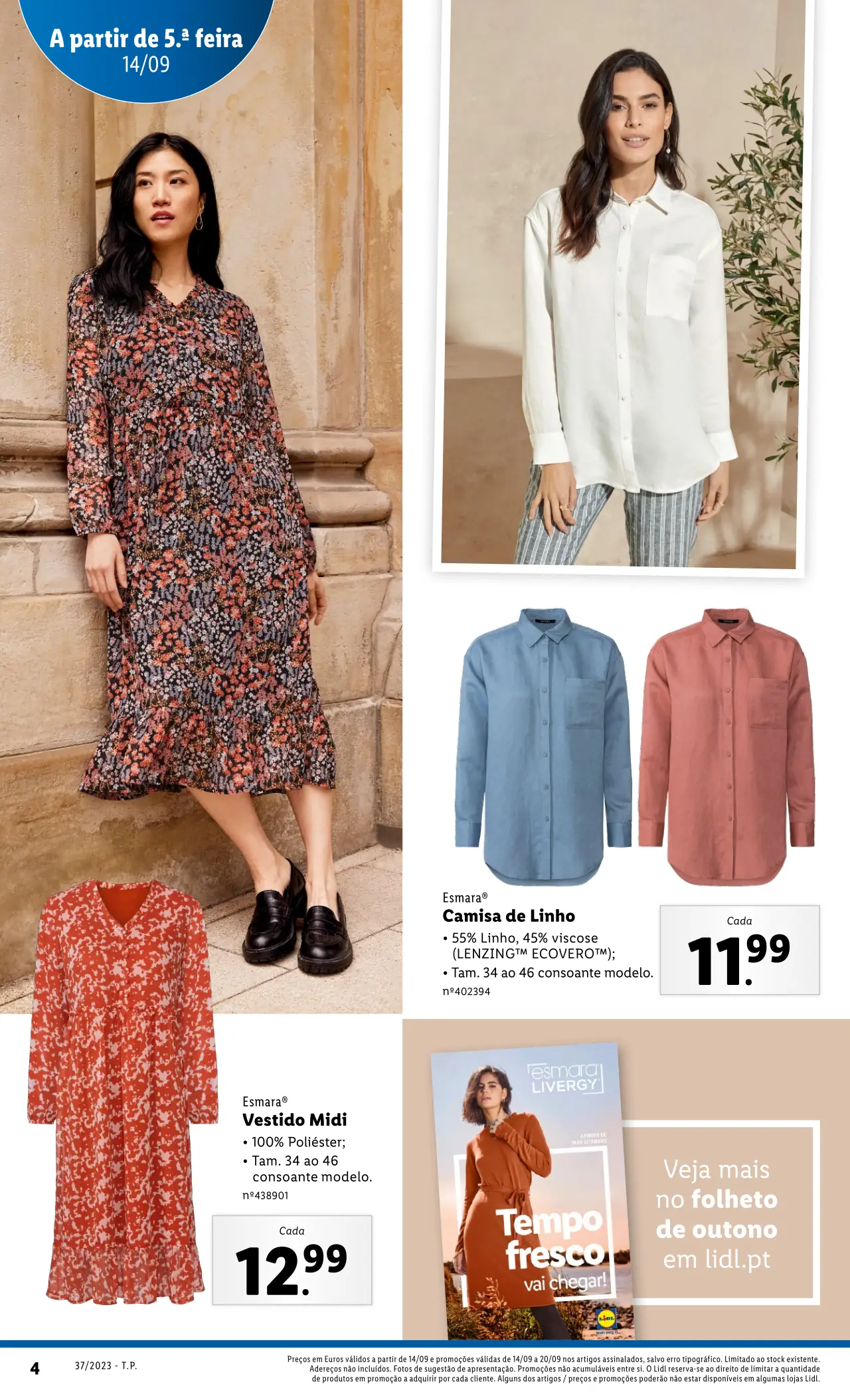Antevis&atilde;o Folheto LiDL Novidades (a partir de 14 setembro)