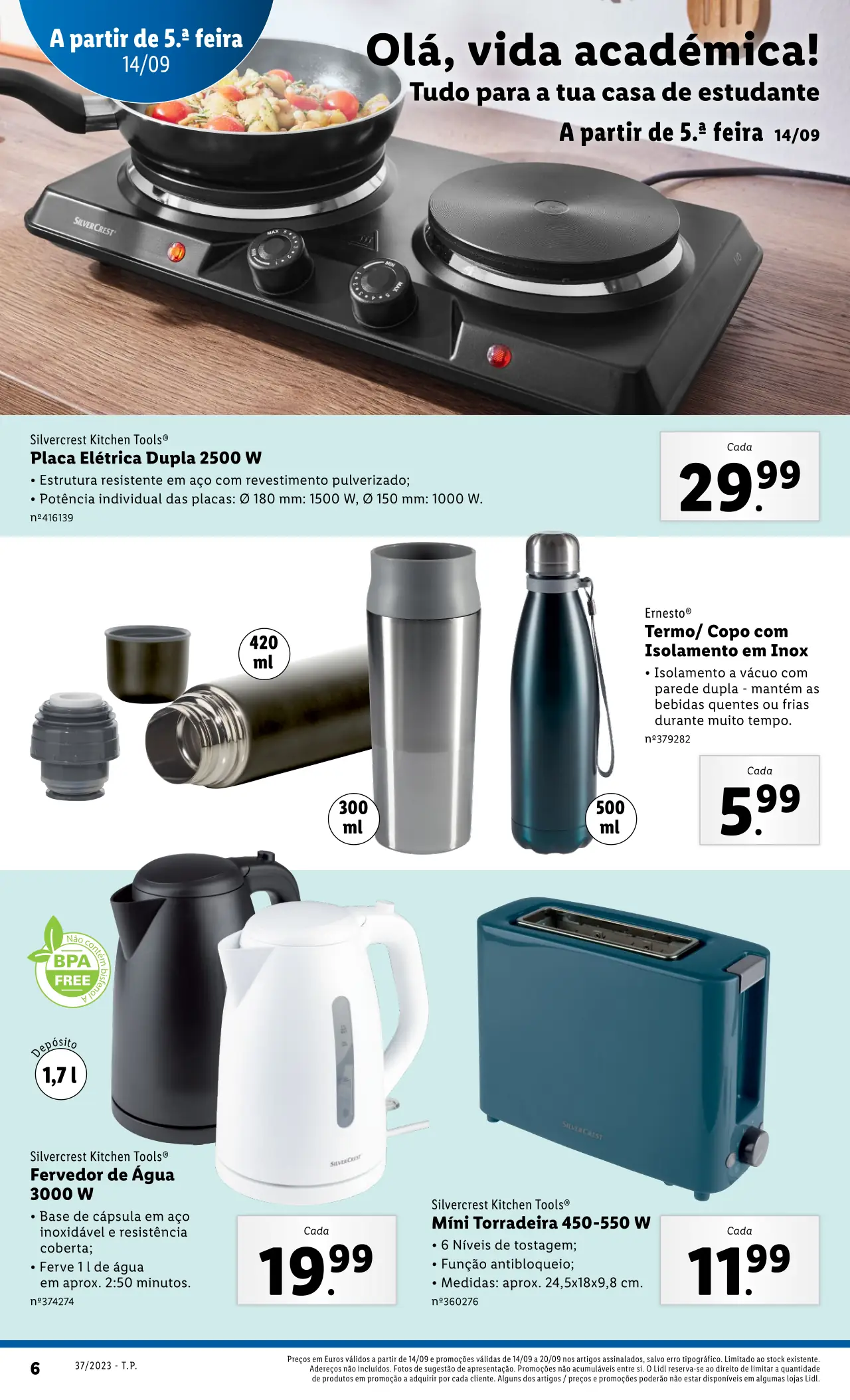 Antevis&atilde;o Folheto LiDL Novidades (a partir de 14 setembro)