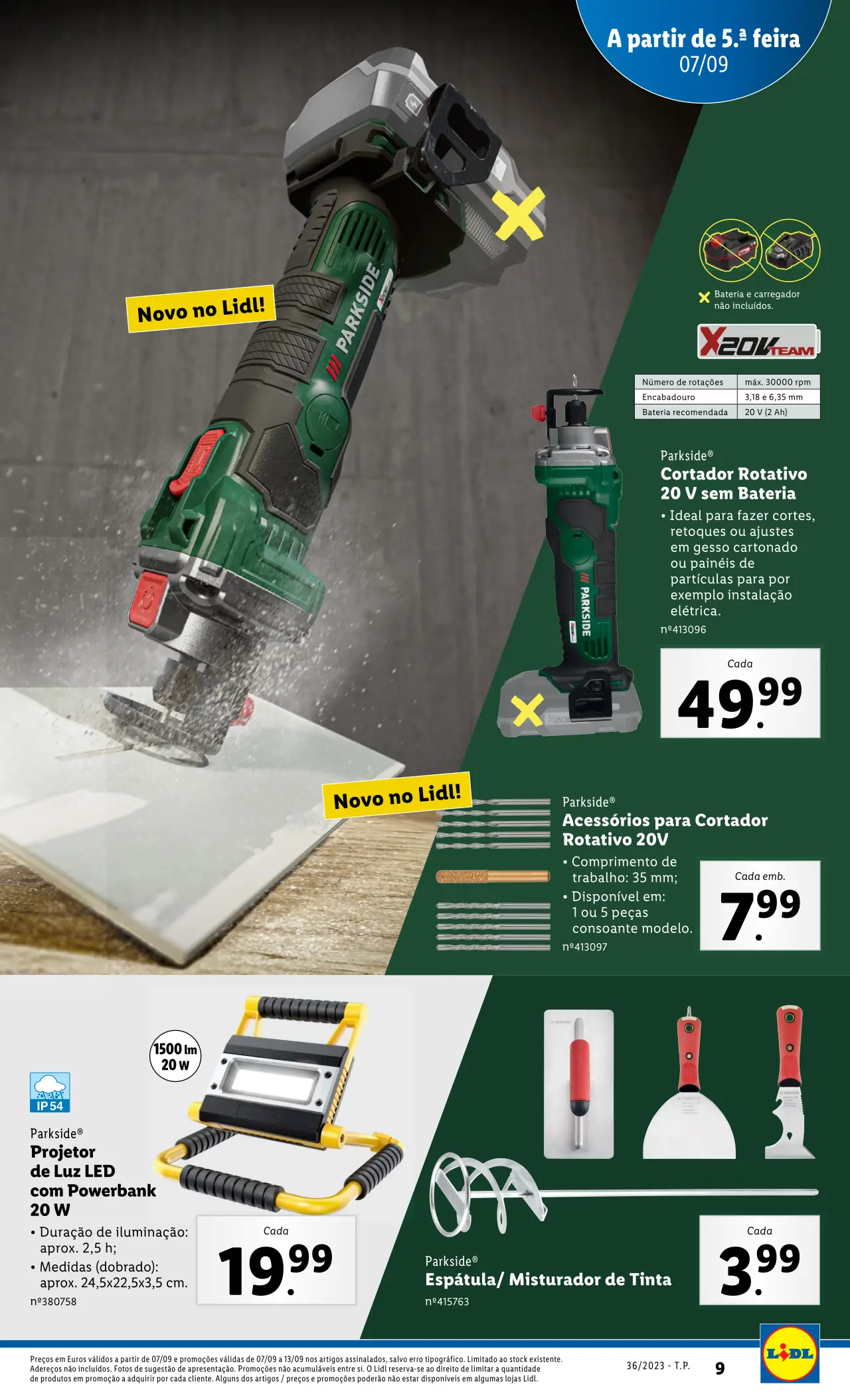 Antevis&atilde;o Folheto LiDL Novidades (a partir de 7 setembro)