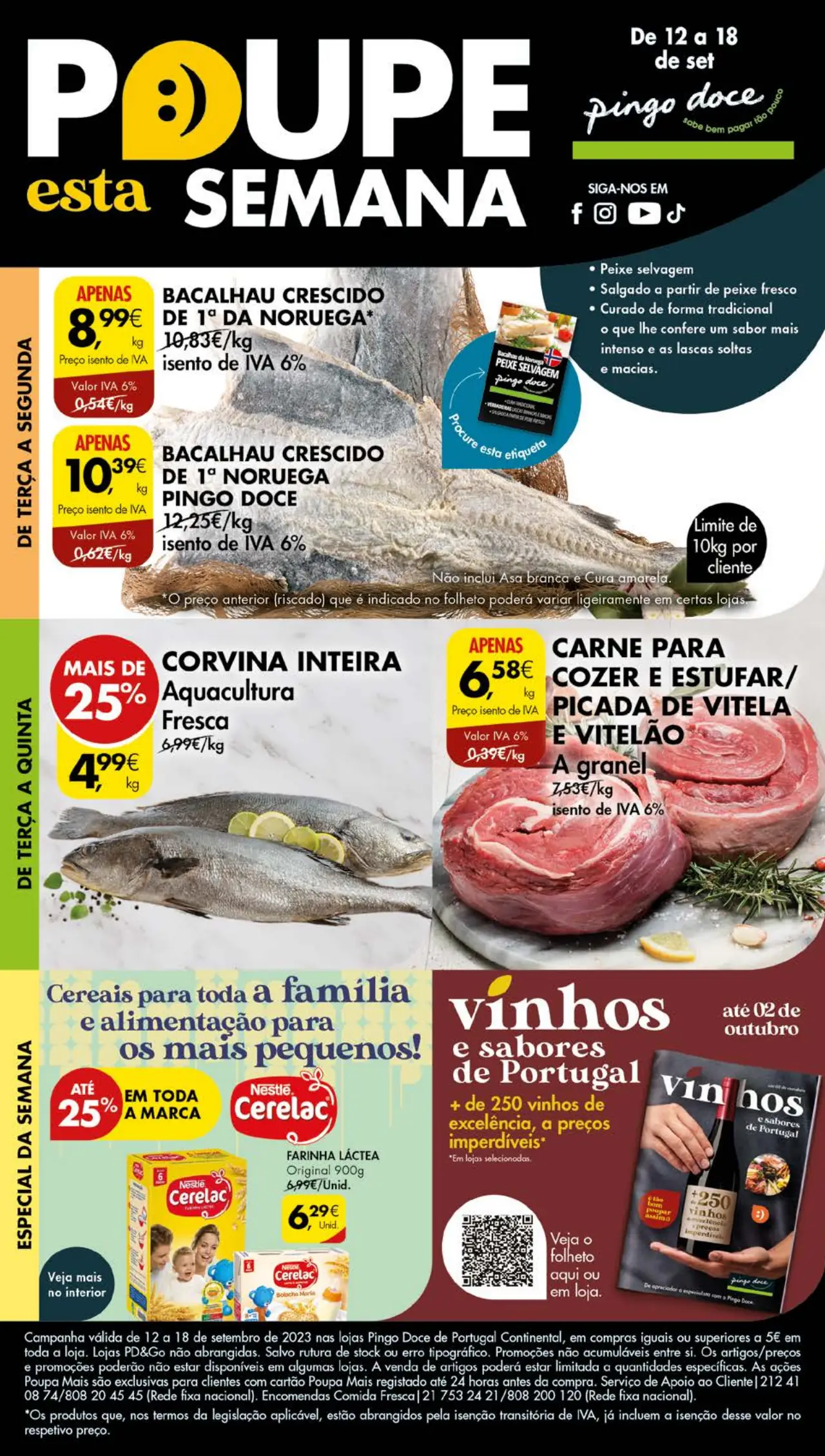 Antevis&atilde;o Folheto Pingo Doce (12 a 18 setembro)