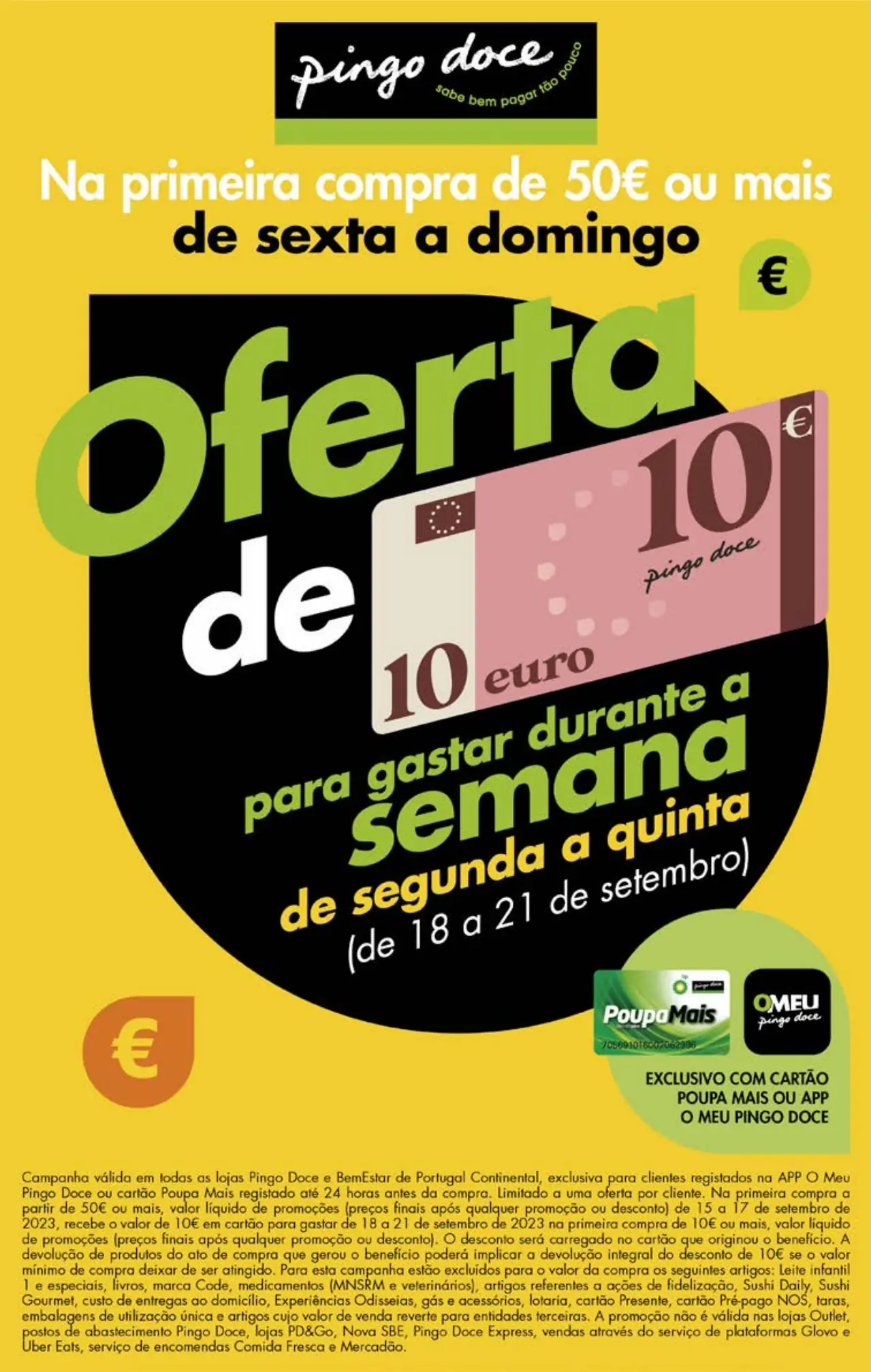 Antevis&atilde;o Folheto Pingo Doce fim-de-semana (15 a 18 setembro)