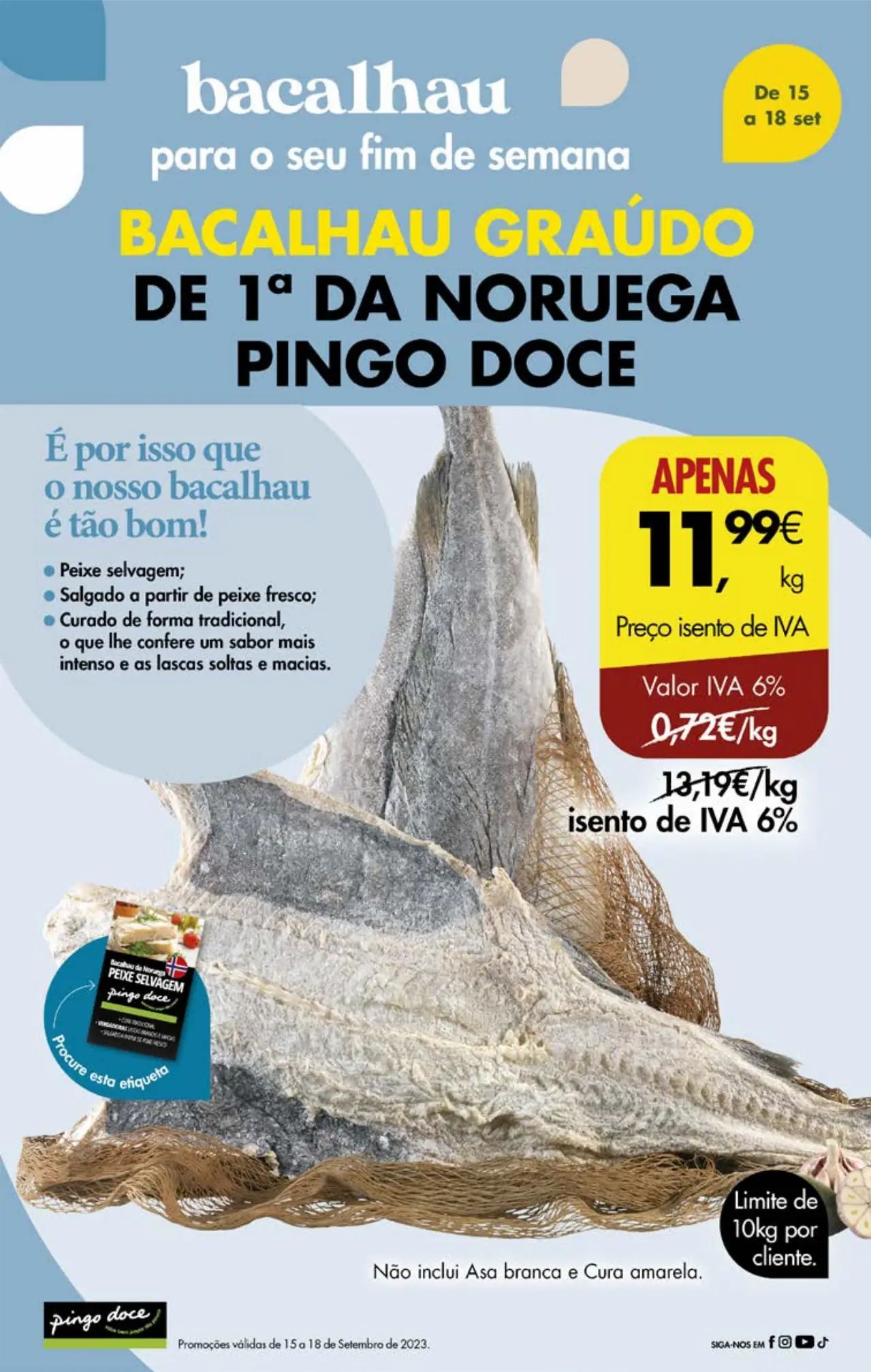 Antevis&atilde;o Folheto Pingo Doce fim-de-semana (15 a 18 setembro)