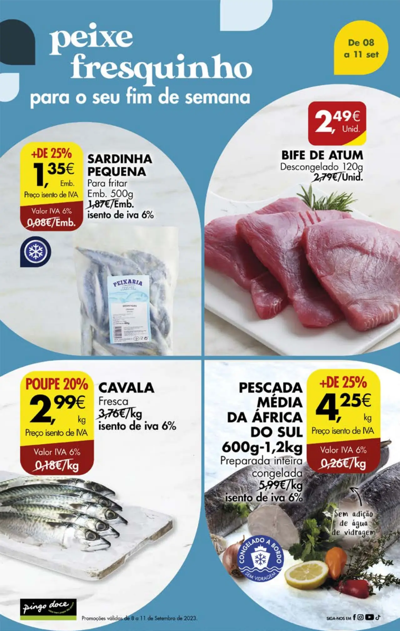 Antevis&atilde;o Folheto Pingo Doce Fim-de-semana (8 a 11 setembro)